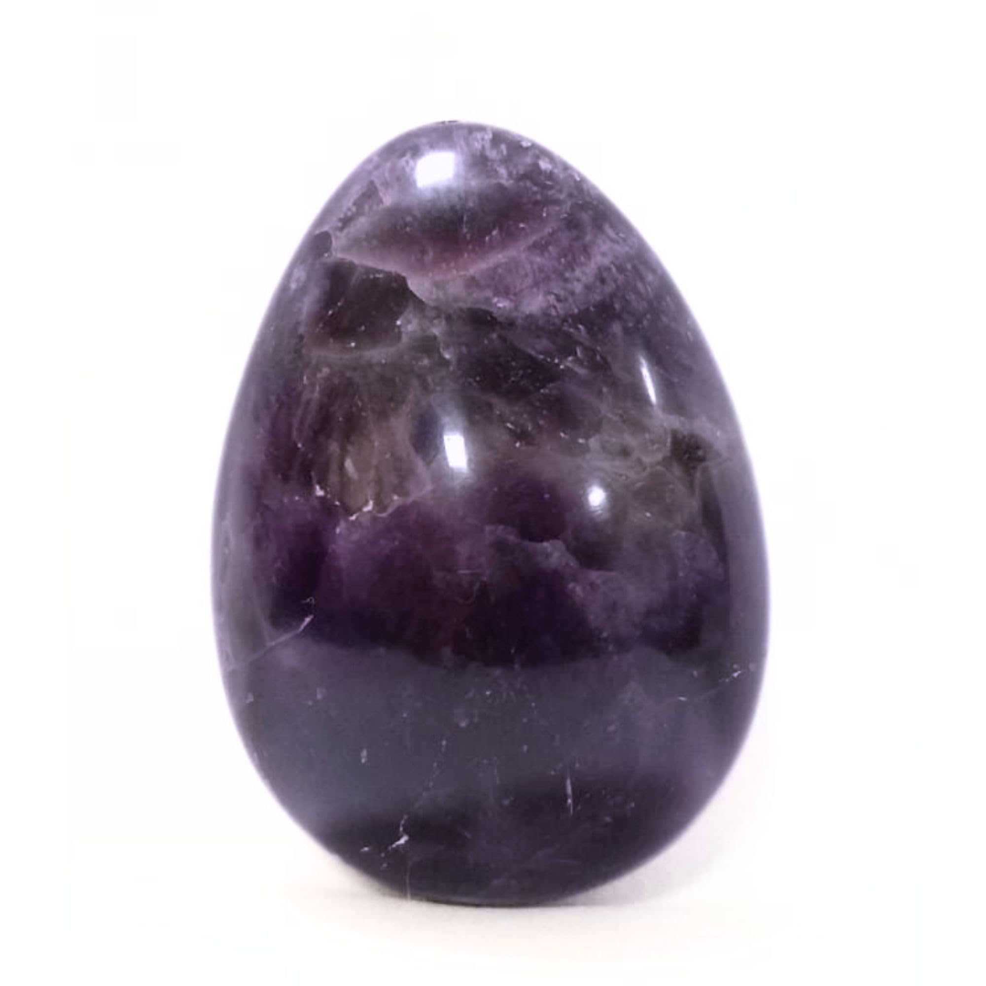 Natural Amethyst Gemstone Egg - Hand Carved Crystal for Healing, Chakra Cleansing & Spiritual Focus | 2 Inch Metaphysical Altar Decor | Perfect for Meditation, Yoga & Energy Work