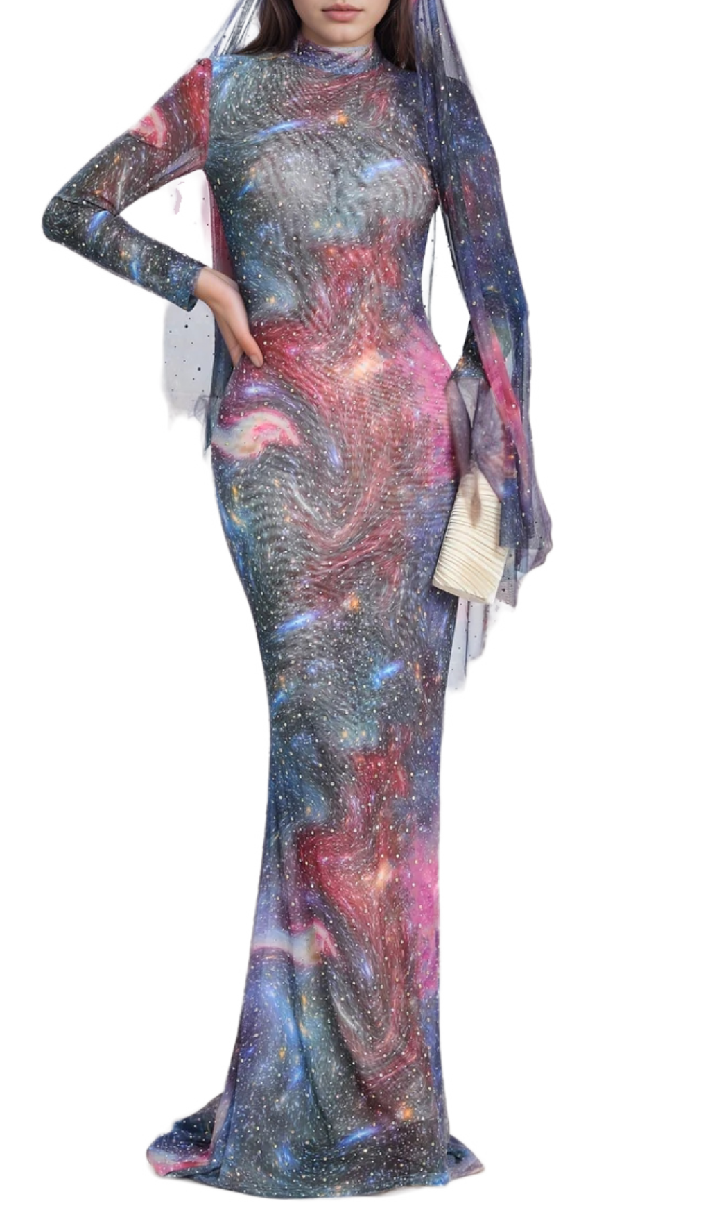 Aurora Printed Hot Drill Maxi Dress - Floral Summer Beach Dress for Women, Perfect for Vacations, Parties, and Outdoor Events