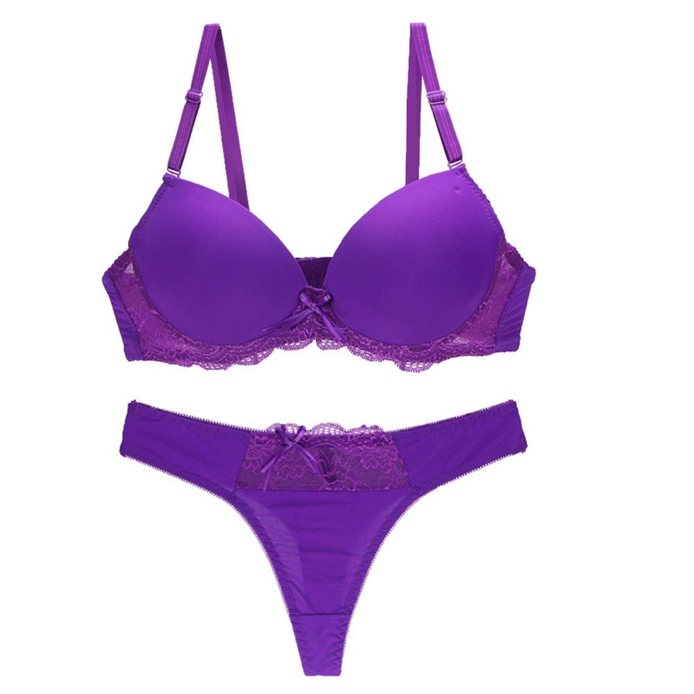 Swbreety Women's Plus Size Lace Push Up Bra and Panty Set - Underwire Padded Lingerie for Comfort & Support | Perfect for Date Night, Special Occasions & Everyday Wear