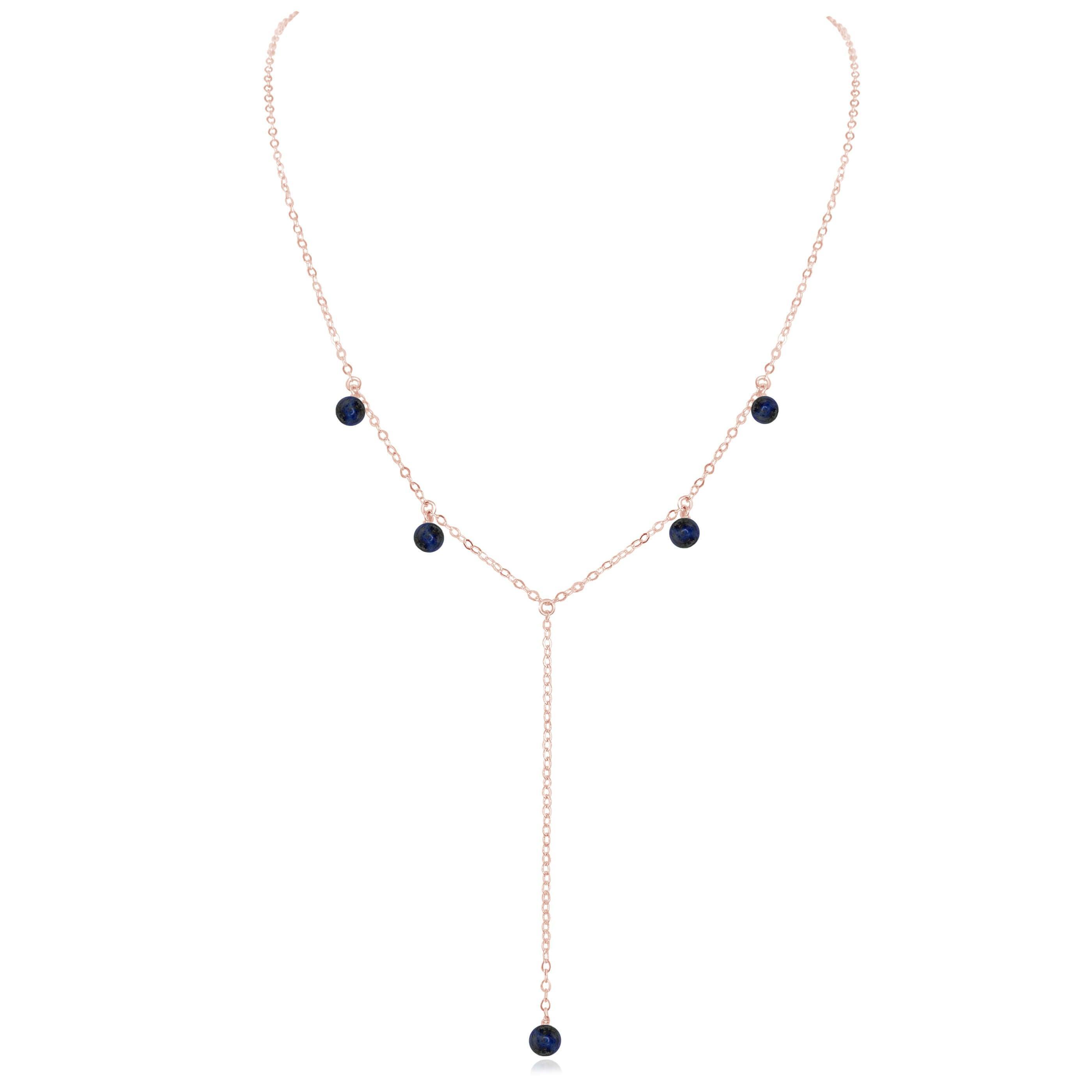 Elegant Sapphire Boho Lariat Necklace - Handmade Bohemian Jewelry for Women | Perfect for Weddings, Parties & Everyday Wear