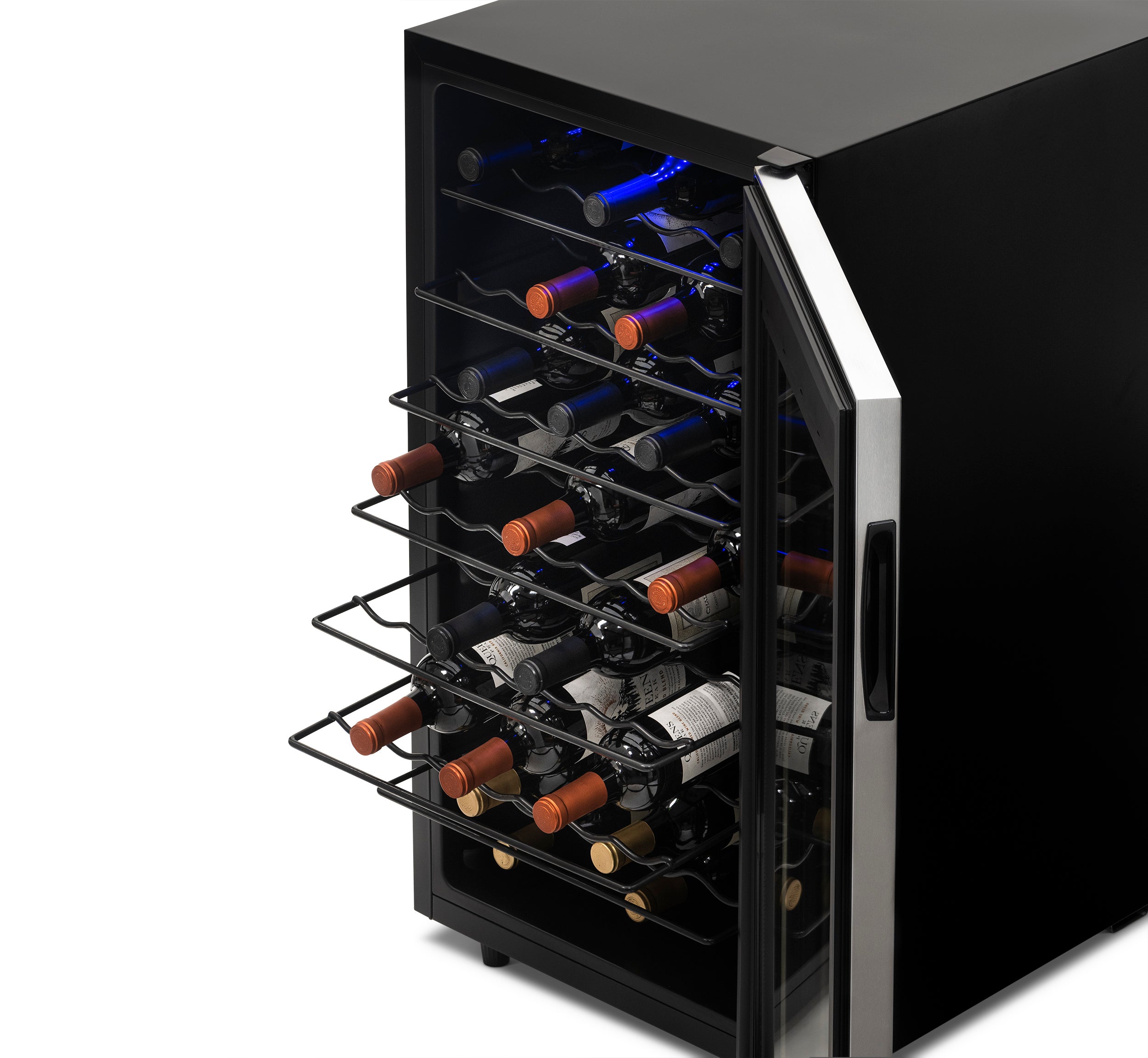 Newair® 50 Bottle 18.9 Stainless Steel Freestanding Wine Cooler Refrigerator - Perfect for Home Bars, Restaurants, and Wine Cellars