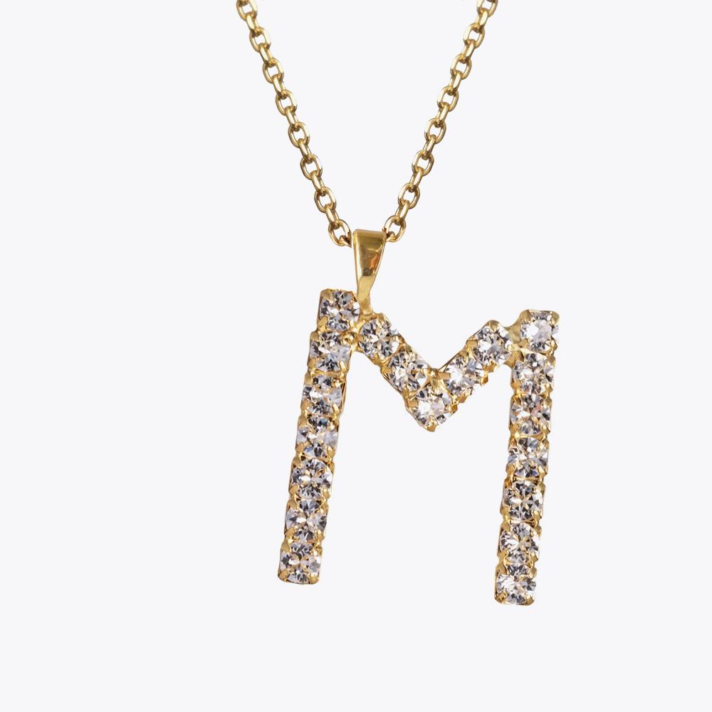 Personalized Letter Necklace for Women - Elegant Crystal Initial Pendant Jewelry - Perfect for Birthdays, Anniversaries & Everyday Fashion Accessories