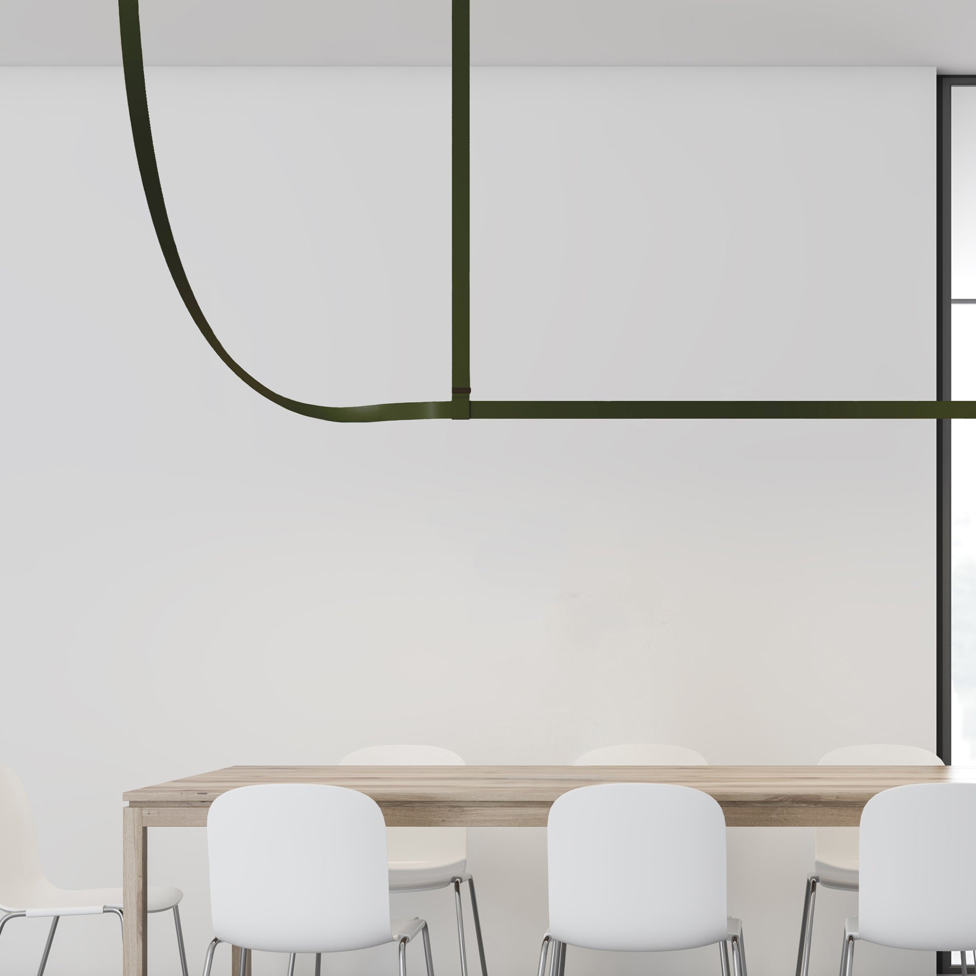 Modern Belt Horizontal Pendant Lamp - Industrial Style Ceiling Light Fixture for Kitchen Island, Dining Room & Living Room Decor