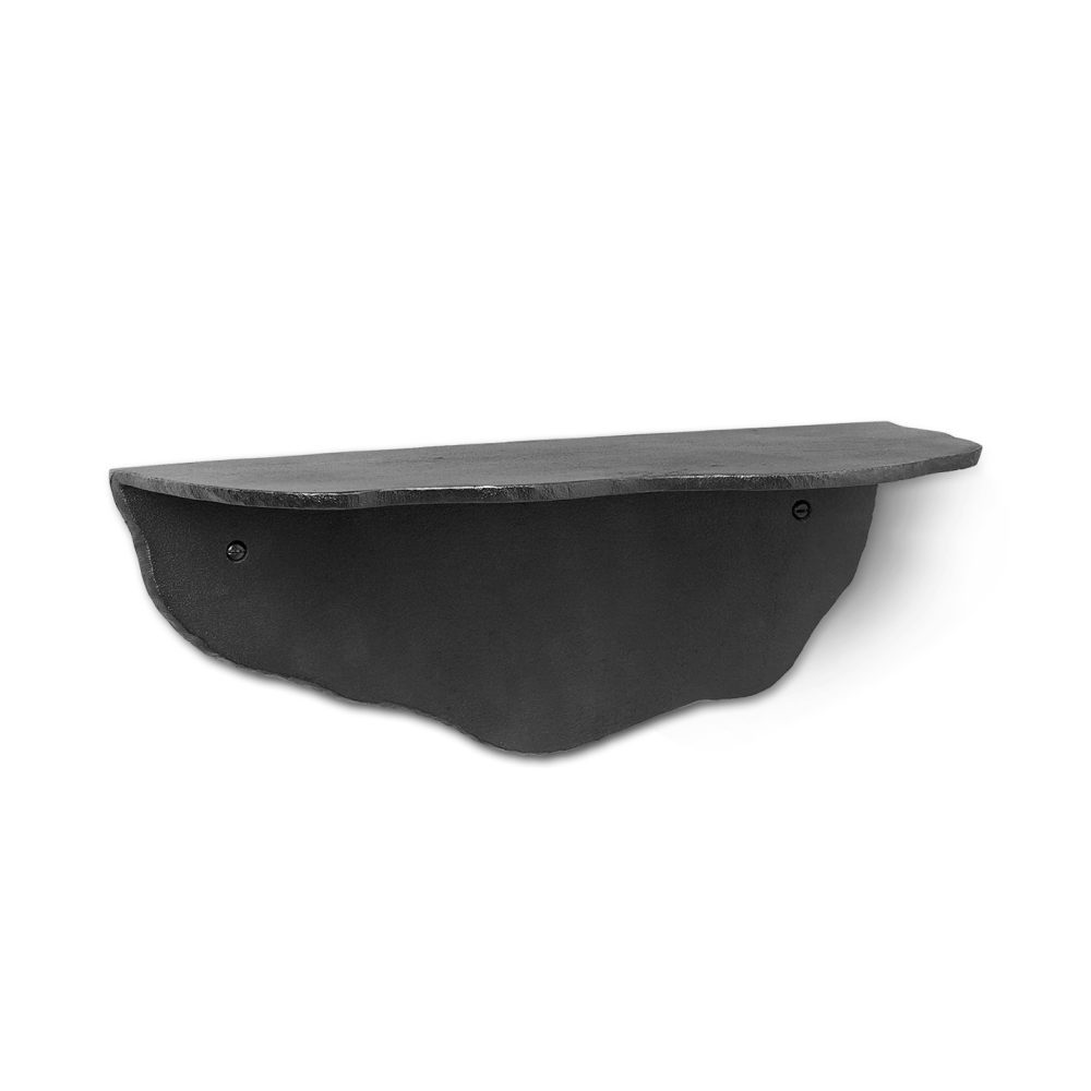 FERM LIVING Fracture Shelf - Blackened Aluminum Wall Shelf for Modern Home Decor | Perfect for Living Room, Bedroom & Office Storage