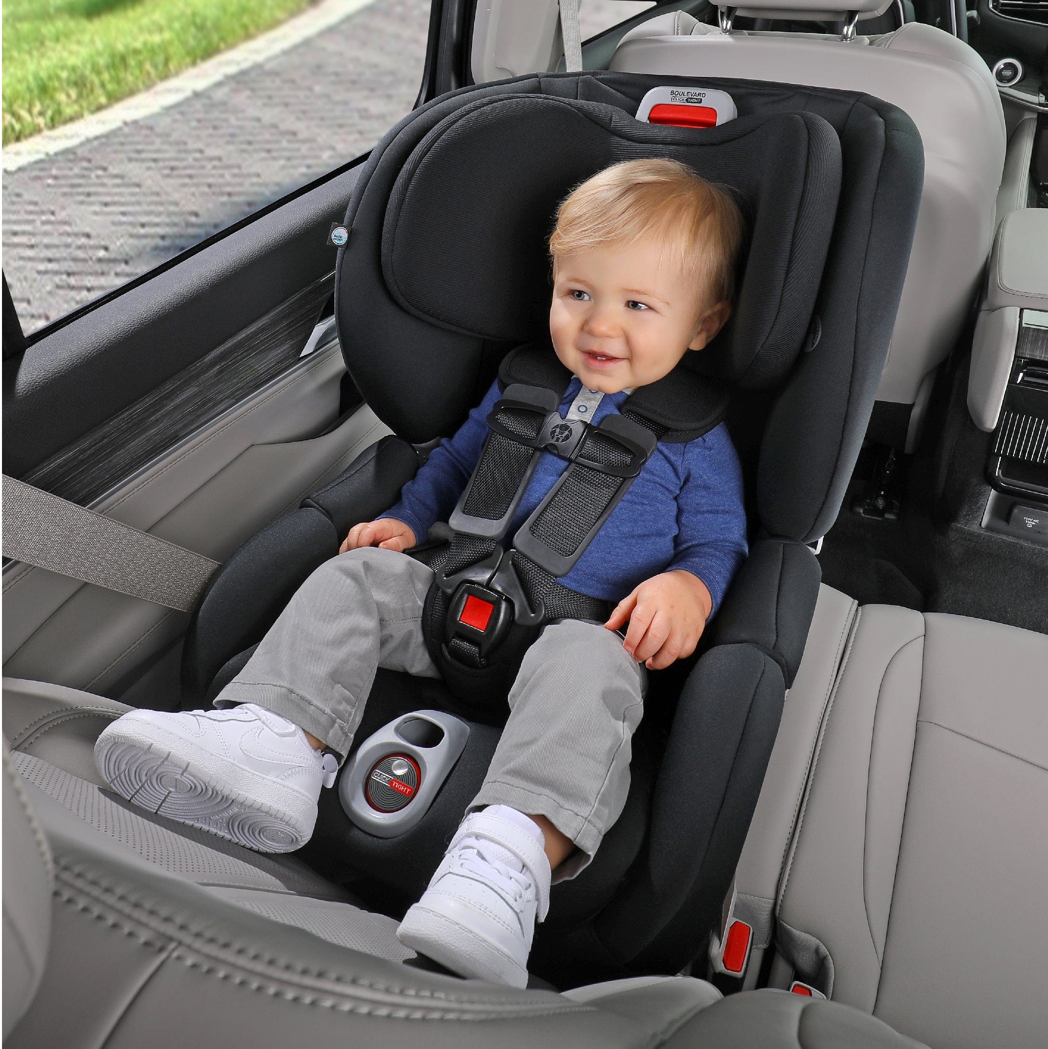 Britax Boulevard Clicktight Convertible Car Seat - SafeWash Fabric, Rear & Forward Facing for Infants to Toddlers (4-65 lbs) | Easy Installation & Machine Washable | Perfect for Family Travel & Daily Commute