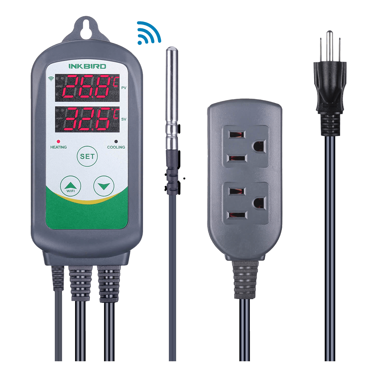 ITC-308 WiFi Temperature Controller - Smart Thermostat for Home, Greenhouse & Aquarium - Remote Monitoring & Control via App