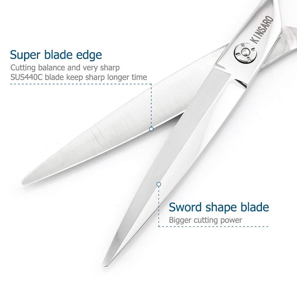 Professional 7 Inch Barber Scissors & 5.75 Inch Hair Thinning Shears Set - Sharp Stainless Steel Hair Cutting & Styling Tools for Salon & Home Use | Perfect for Precision Haircuts, Trimming & Texturizing