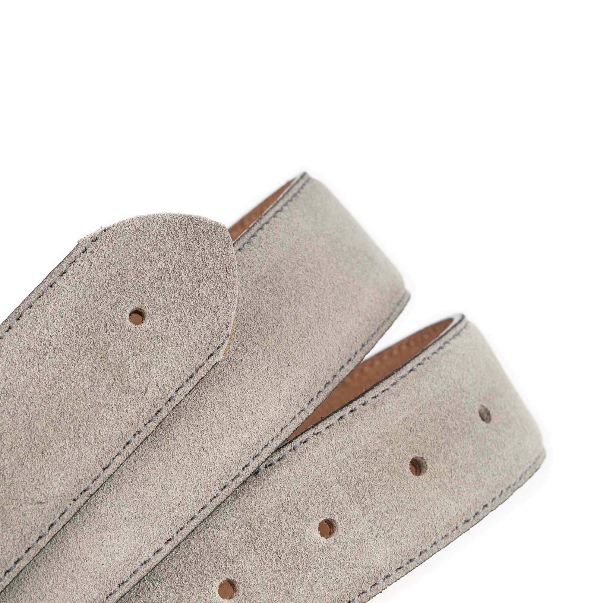Genuine Light Gray Suede Men's Dress Belt 3.8cm Width - Premium Replacement Strap for Ferragamo Buckles - Perfect for Business Attire & Formal Occasions