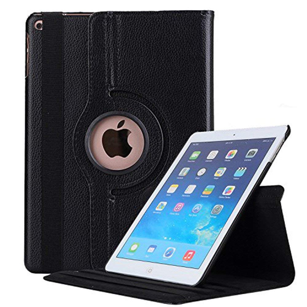 360° Rotating PU Leather Stand Case for iPad Mini 5 (2019) - Full Body Protection, Multiple Viewing Angles, Hands-Free Design | Perfect for Work, Study & Entertainment (7.9 inch, Black)