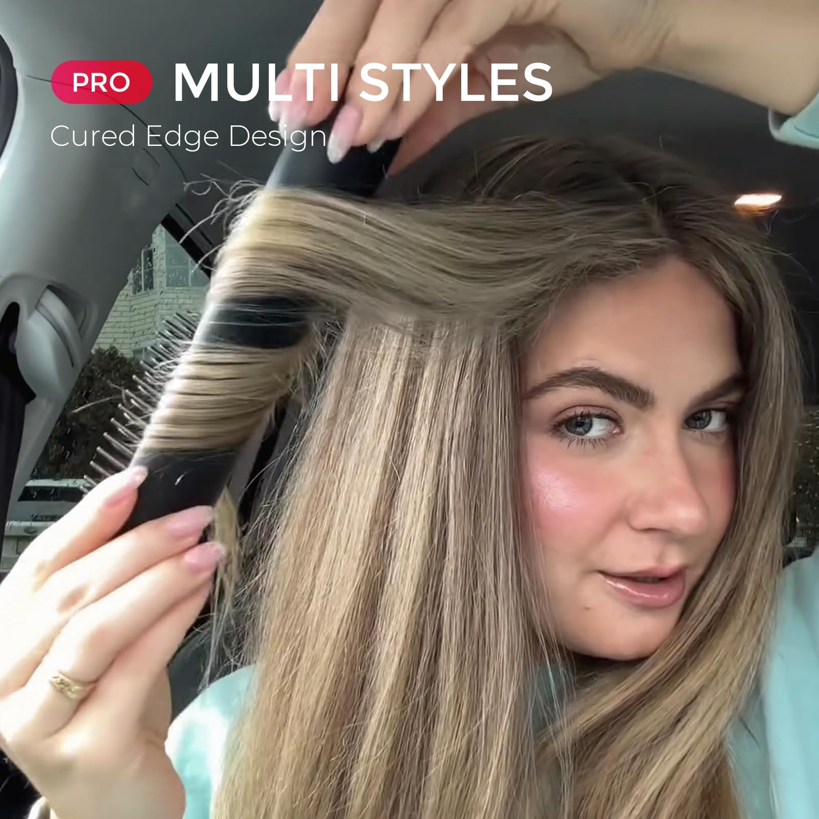 TYMO Cordless Hair Straightener Brush - Portable Ionic Straightening Brush for Women, Mini Travel Hot Comb with Fast Charging & Dual Power - Perfect for On-The-Go Styling at Home, Office, and Travel