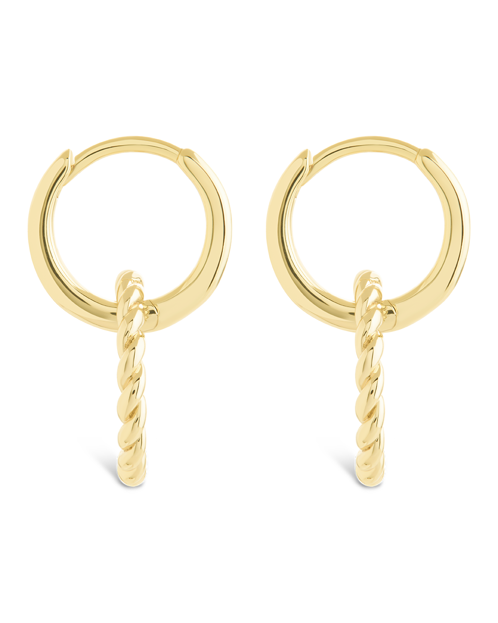 Hassie Delicate Twist Hoop Earrings for Women - Elegant Gold/Silver Dangle Earrings for Everyday Wear, Date Night & Special Occasions