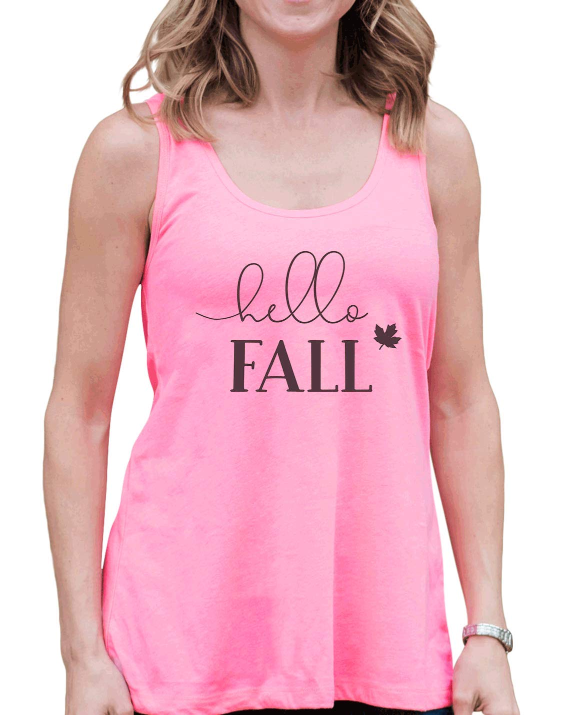 7 ate 9 Apparel Women's Hello Fall Autumn Shirt - Cozy Long Sleeve Graphic Tee for Pumpkin Spice Season | Perfect for Thanksgiving, Halloween, and Seasonal Outfits