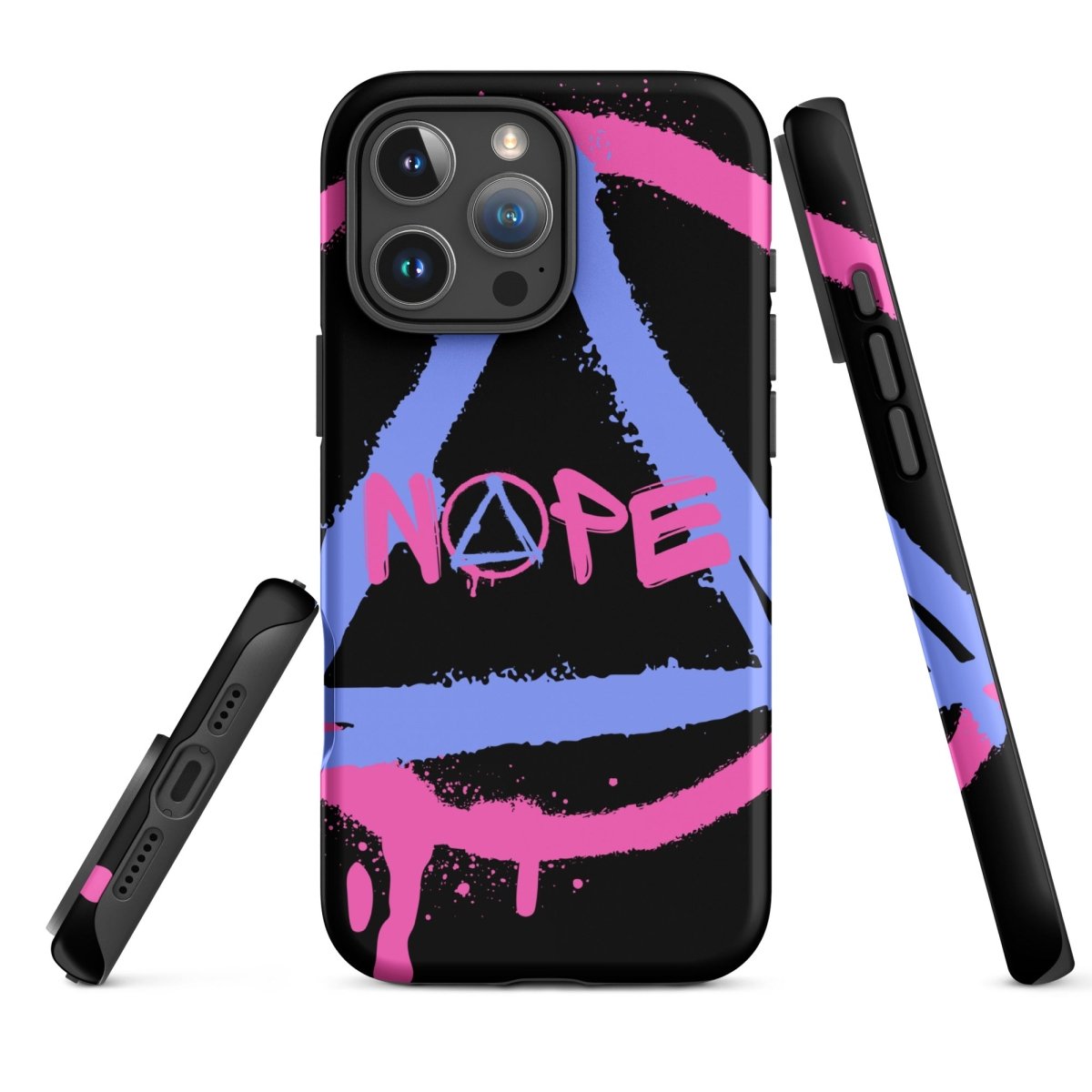 NOPE Symbol iPhone® Tough Case - Durable Protective Cover for iPhone 11/12/13/14/15 Pro Max - Anti-Scratch Shockproof Phone Case for Everyday Use & Outdoor Activities