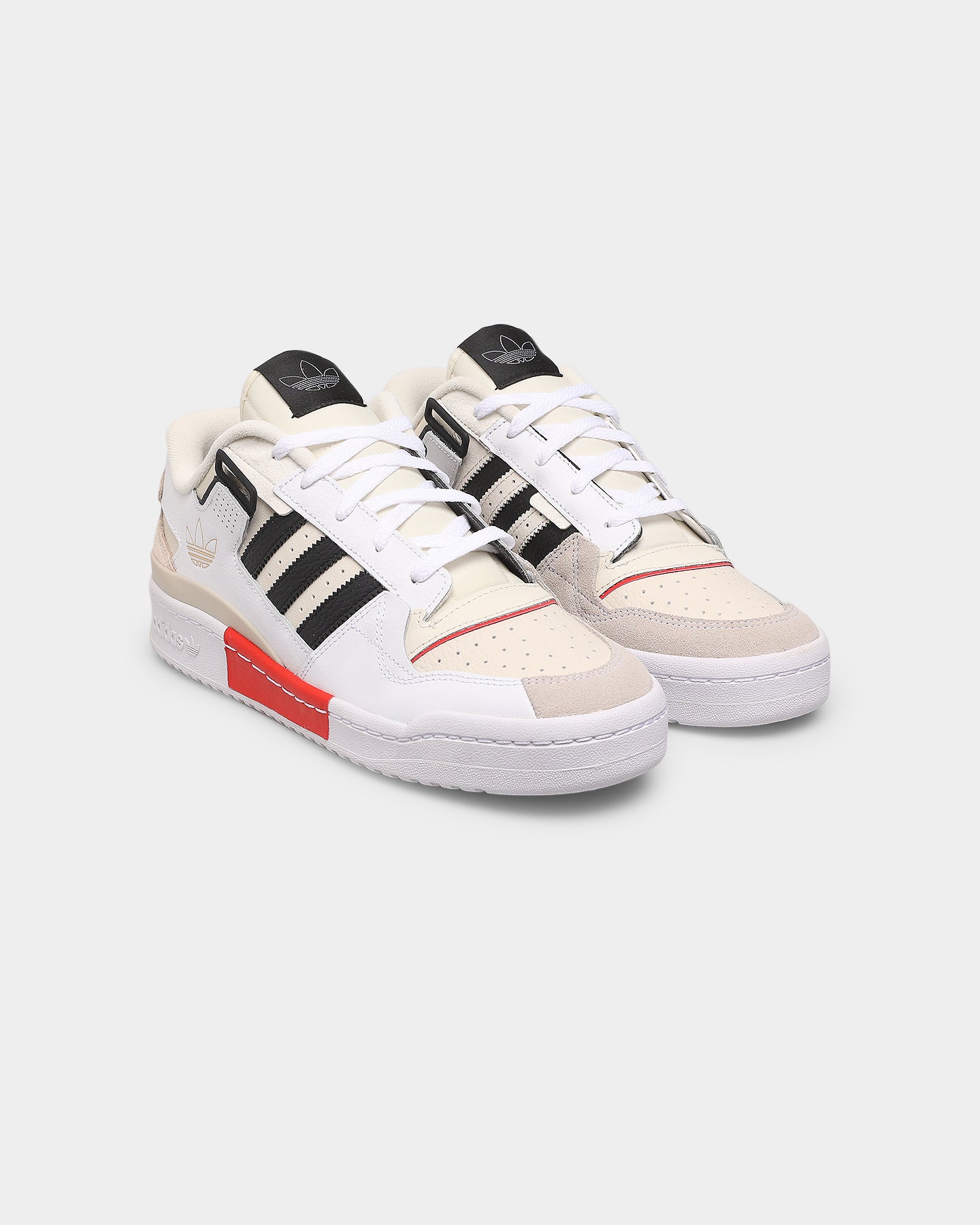 Adidas Forum Exhibit Low Sneakers - White/Black/Red - Men's Casual Shoes for Streetwear & Everyday Comfort