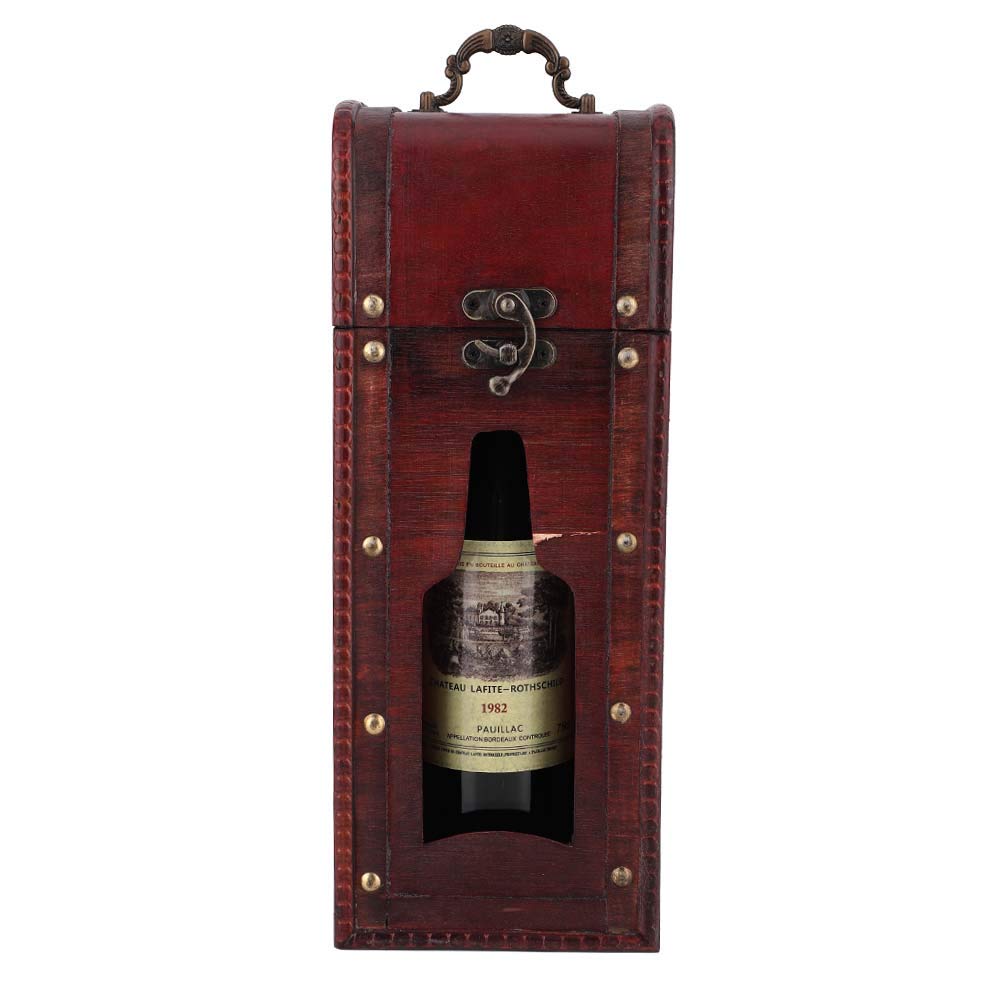URRNDD Single Hollow Handle Wine Crate - Premium Wooden Wine Box for Storage & Gifting | Perfect for Wine Packaging, Home Cellar Organization & Party Serving