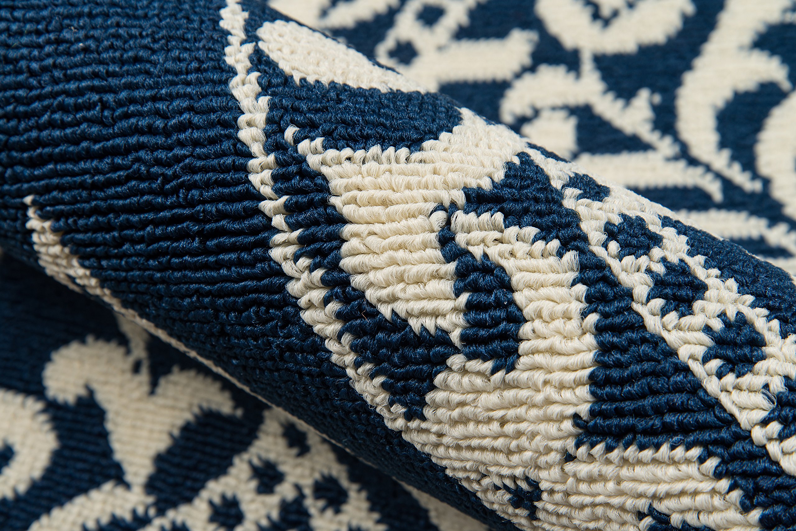 Premium Momeni Baja Collection Navy Blue Area Rug 6'7