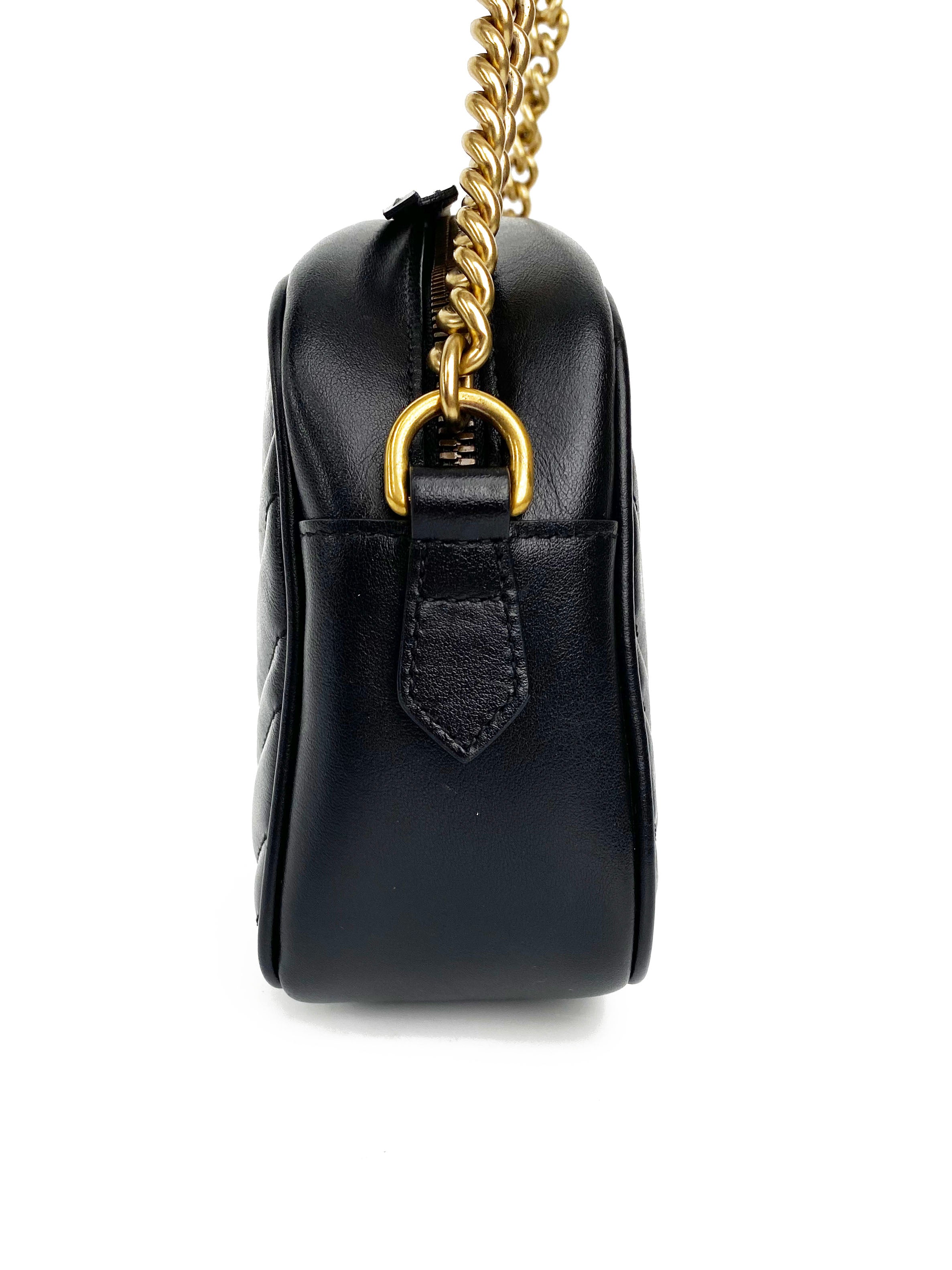 Gucci GG Marmont Small Black Leather Shoulder Bag for Women - Perfect for Work, Travel & Evening Out