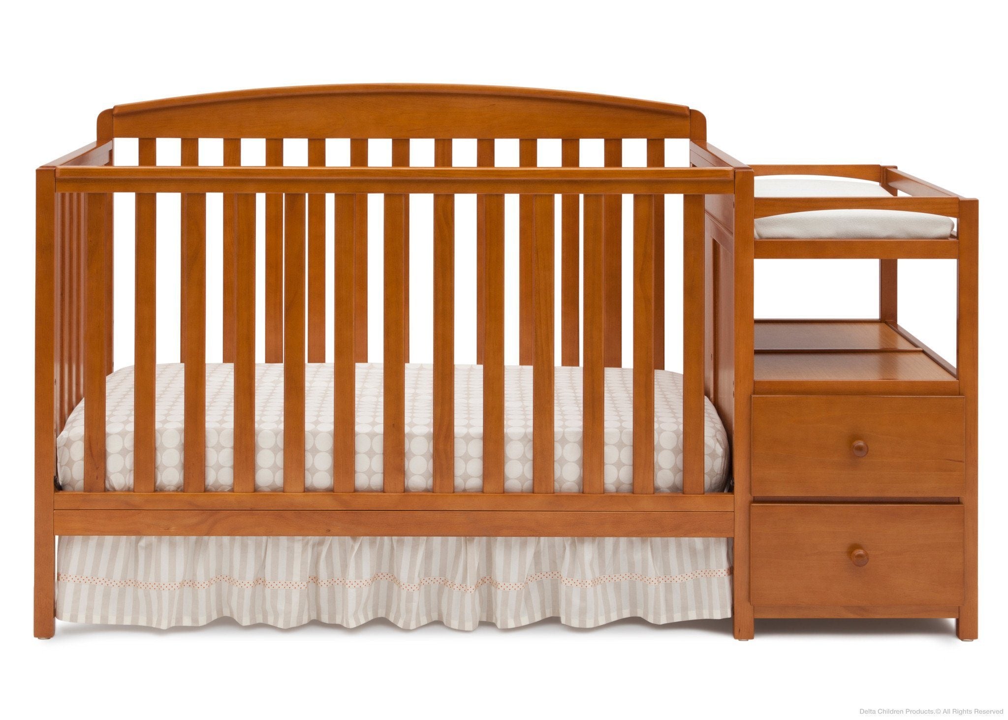 Royal Convertible Crib and Changer - 3-in-1 Baby Nursery Furniture Set with Toddler Bed & Dresser | Safe, Durable & Space-Saving for Newborns to Kids | Perfect for Nursery Rooms, Daycare Centers & Small Spaces