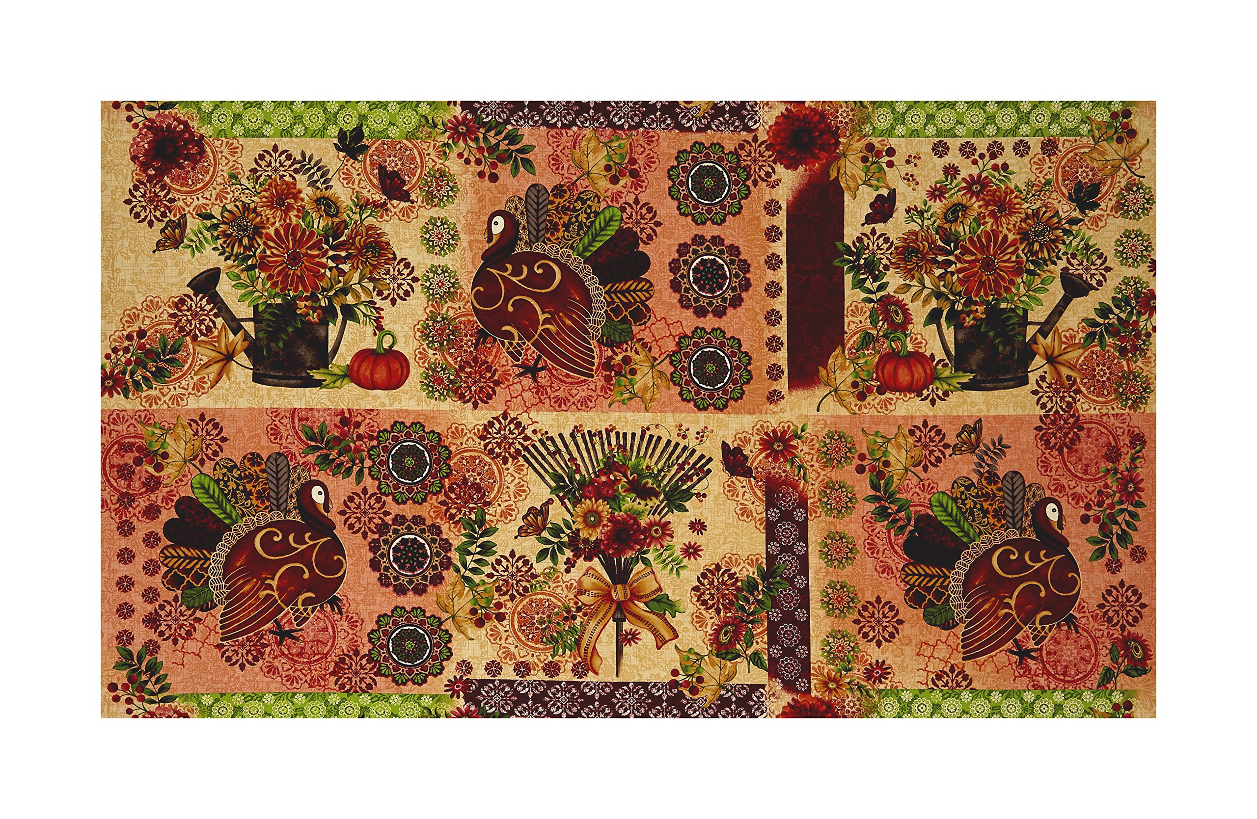 Studio E Quilt Fabrics Fall Festival Placemats Cream Quilt Fabric by the Yard - Premium Cotton Material for DIY Table Runners, Home Decor & Seasonal Crafting Projects