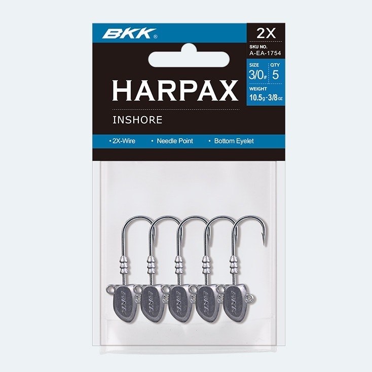 BKK Harpax Inshore Jigheads - Premium Saltwater Fishing Lures for Bass, Snapper & Trout - Perfect for Kayak Fishing & Shore Casting