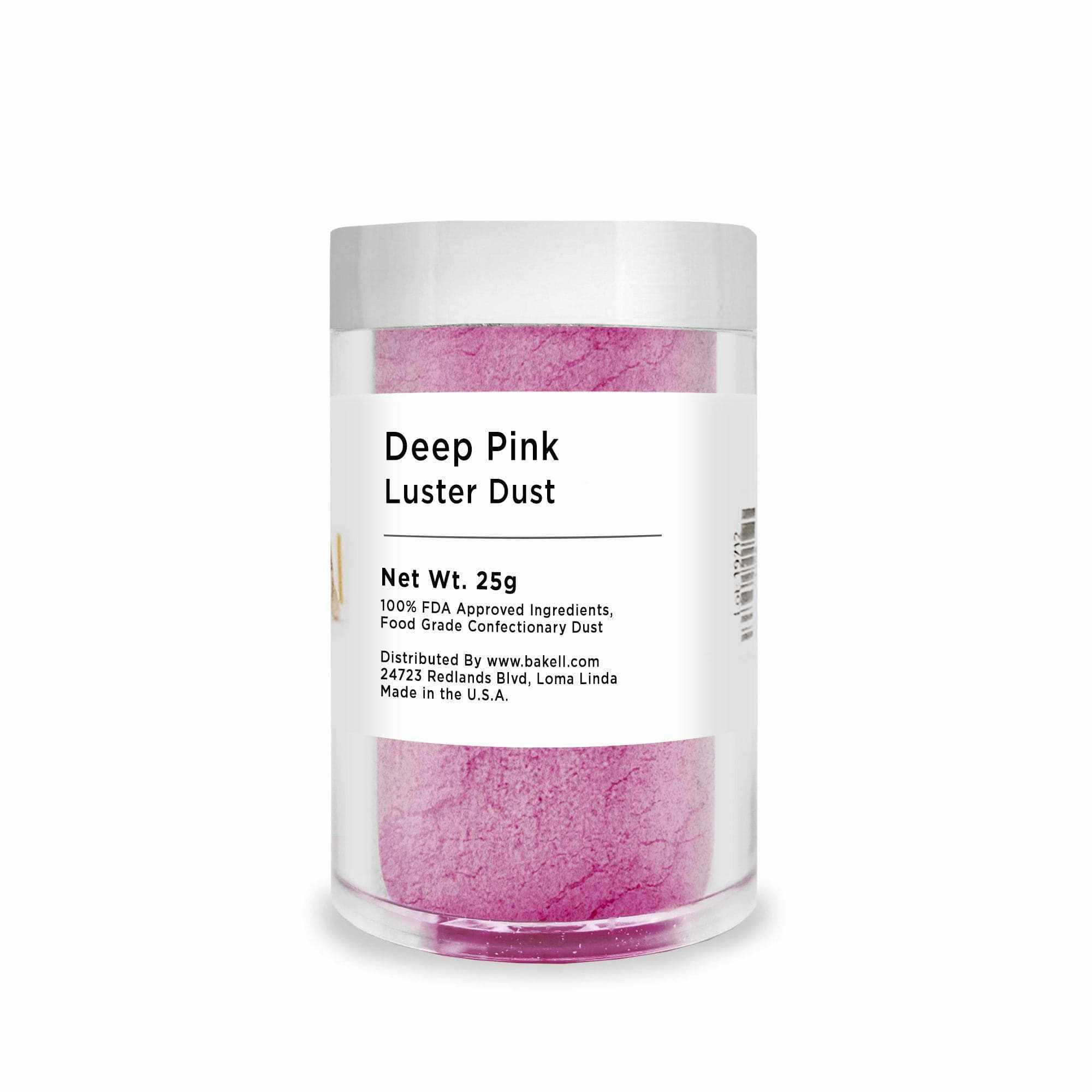 Edible Deep Pink Luster Dust for Cake Decorating - Bakell | Perfect for Wedding Cakes, Cupcakes & Dessert Toppings