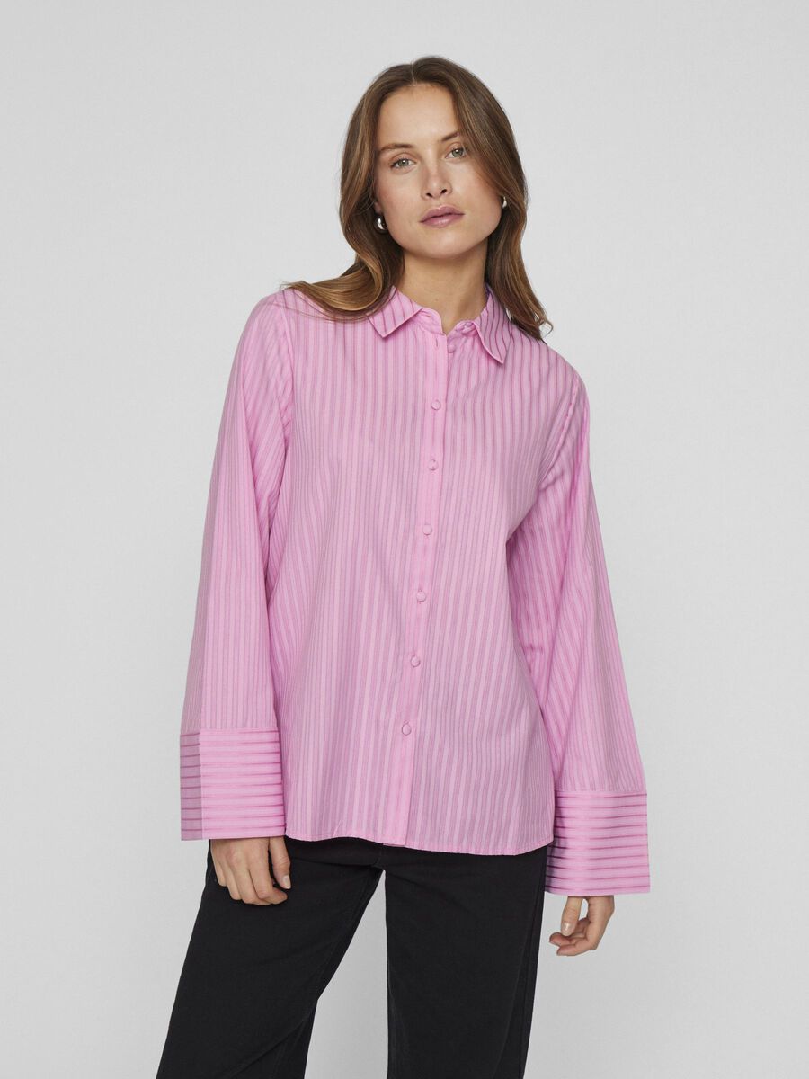 Elma Striped Shirt for Women - Soft Cotton Casual Tops with Comfortable Fit - Perfect for Everyday Wear, Office & Weekend Outings