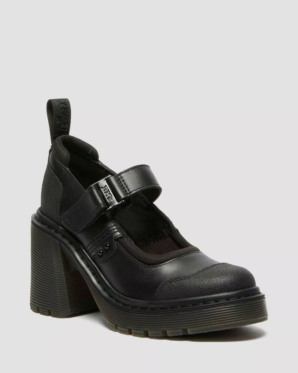 Eviee Tech Strap Mary Jane Heeled Shoes for Women - Comfortable Chunky Low Block Heels - Vintage Retro Style Dress Shoes for Work, Party & Wedding