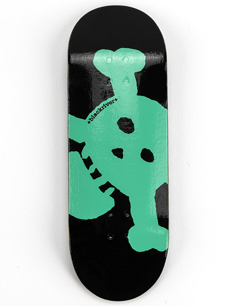 Blackriver Neon New Skull Fingerboard Deck - Professional Skateboard Fingerboard for Tricks & Collectors - Perfect for Indoor Practice & Skatepark Fun