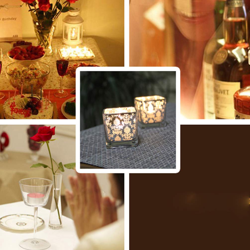 Uonlytech Glass Candle Holders - Elegant Candlesticks & Candle Light Holders for Home Decor, Wedding Centerpieces, and Romantic Dinner Settings
