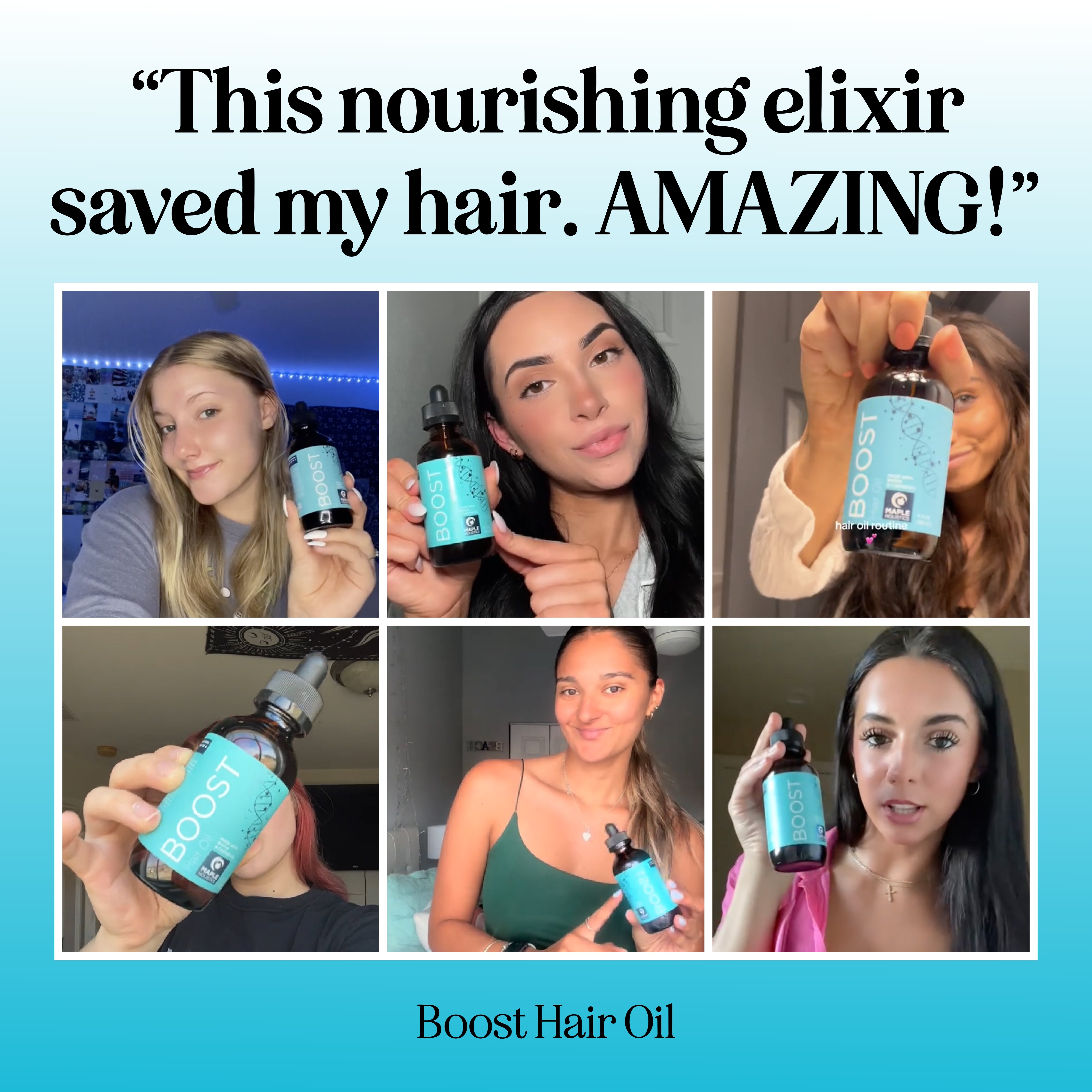 Best Boost Hair Oil for Growth & Shine - Natural Hair Care Treatment for Dry, Damaged Hair - Perfect for Daily Use & Styling