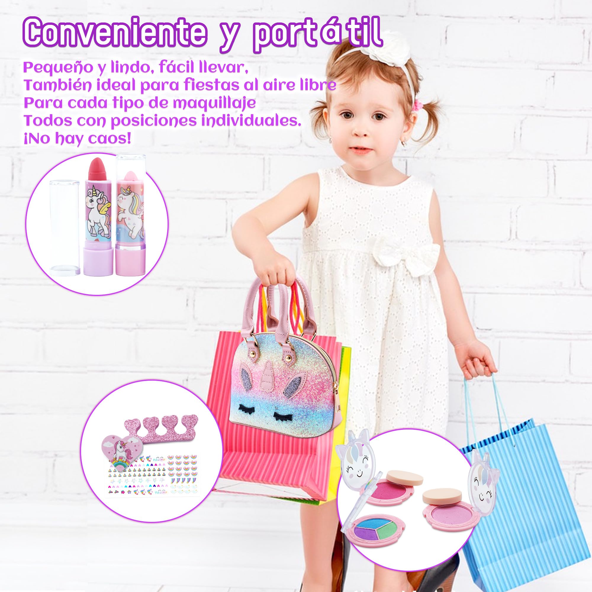 Unicorn Makeup Kit for Kids - Non-Toxic Toy Gift for Girls 4-12 Years - Birthday & Christmas Present