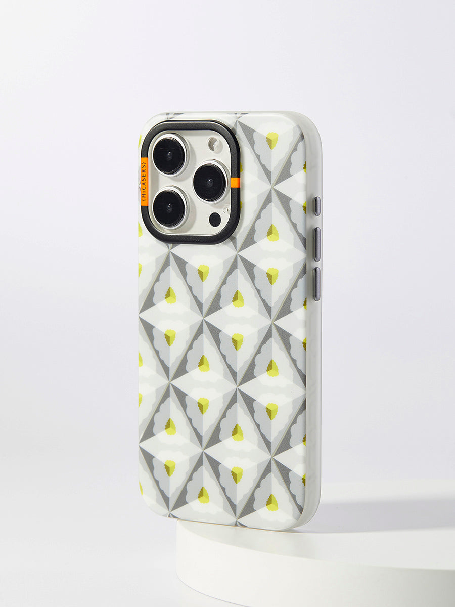Urban Jungle iPhone Case - Durable Yellow Protective Cover for iPhone 12/13/14 | Trendy Botanical Design, Shockproof & Slim Fit | Perfect for Outdoor Adventures, Travel & Daily Commute