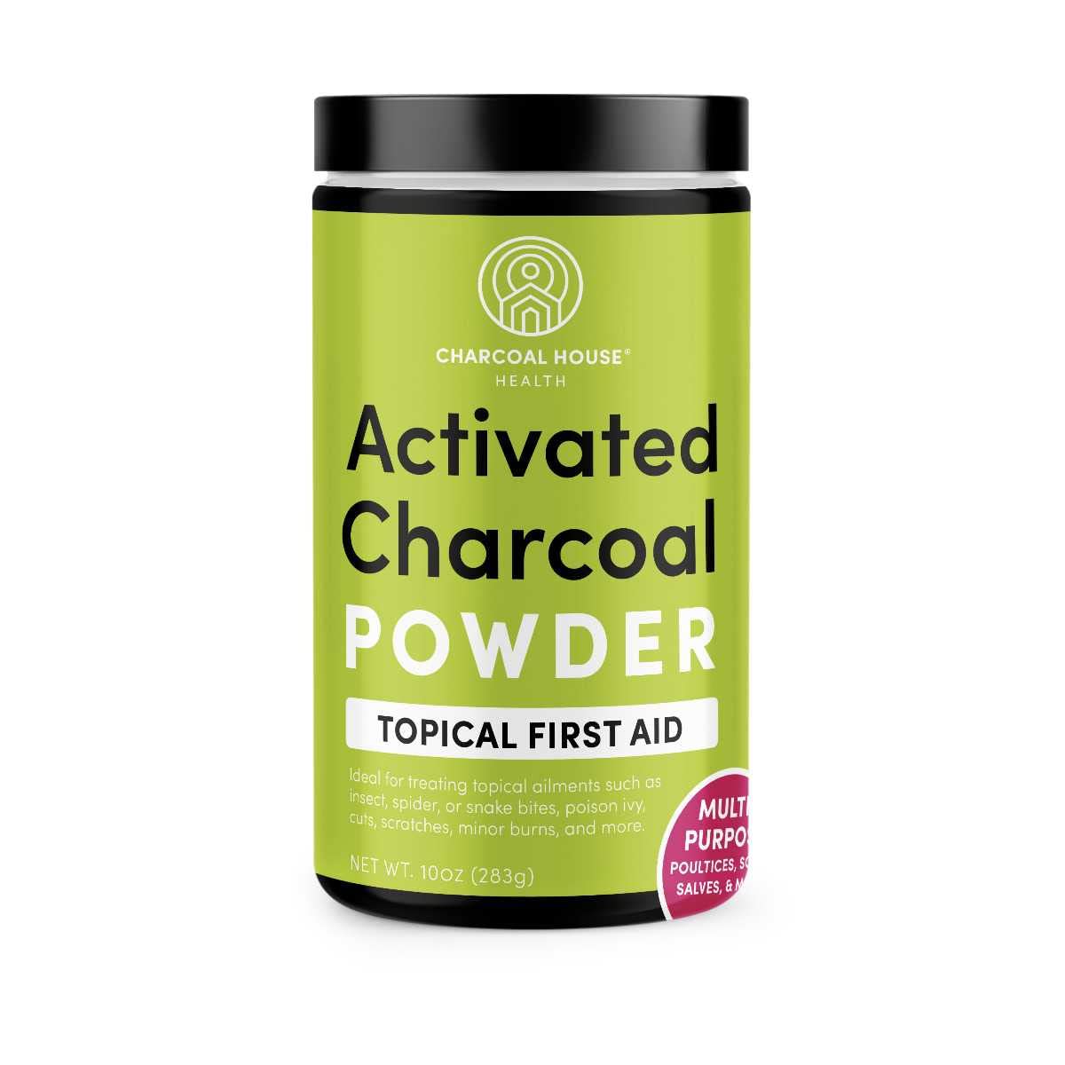 Premium Activated Charcoal Powder & Book Set - Hardwood Charcoal Powder & Complete Medicinal Charcoal Guide with Practical Applications | Detox, Teeth Whitening, Skin Care & Emergency First Aid