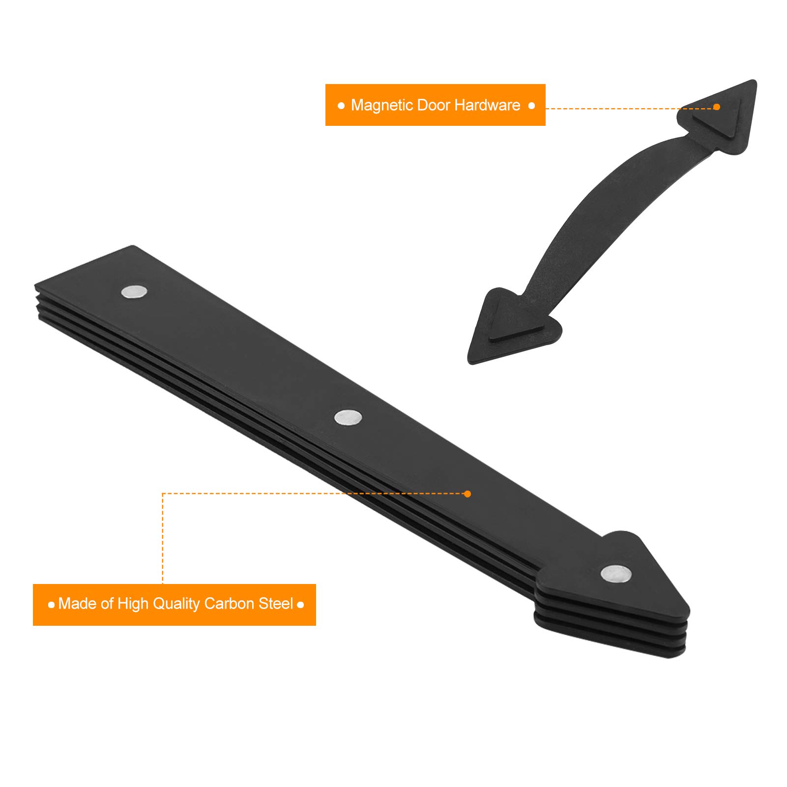Magnetic Garage Door Handles & Hinges Kit - Decorative Hardware for Curb Appeal | Perfect for Home Exterior Upgrade