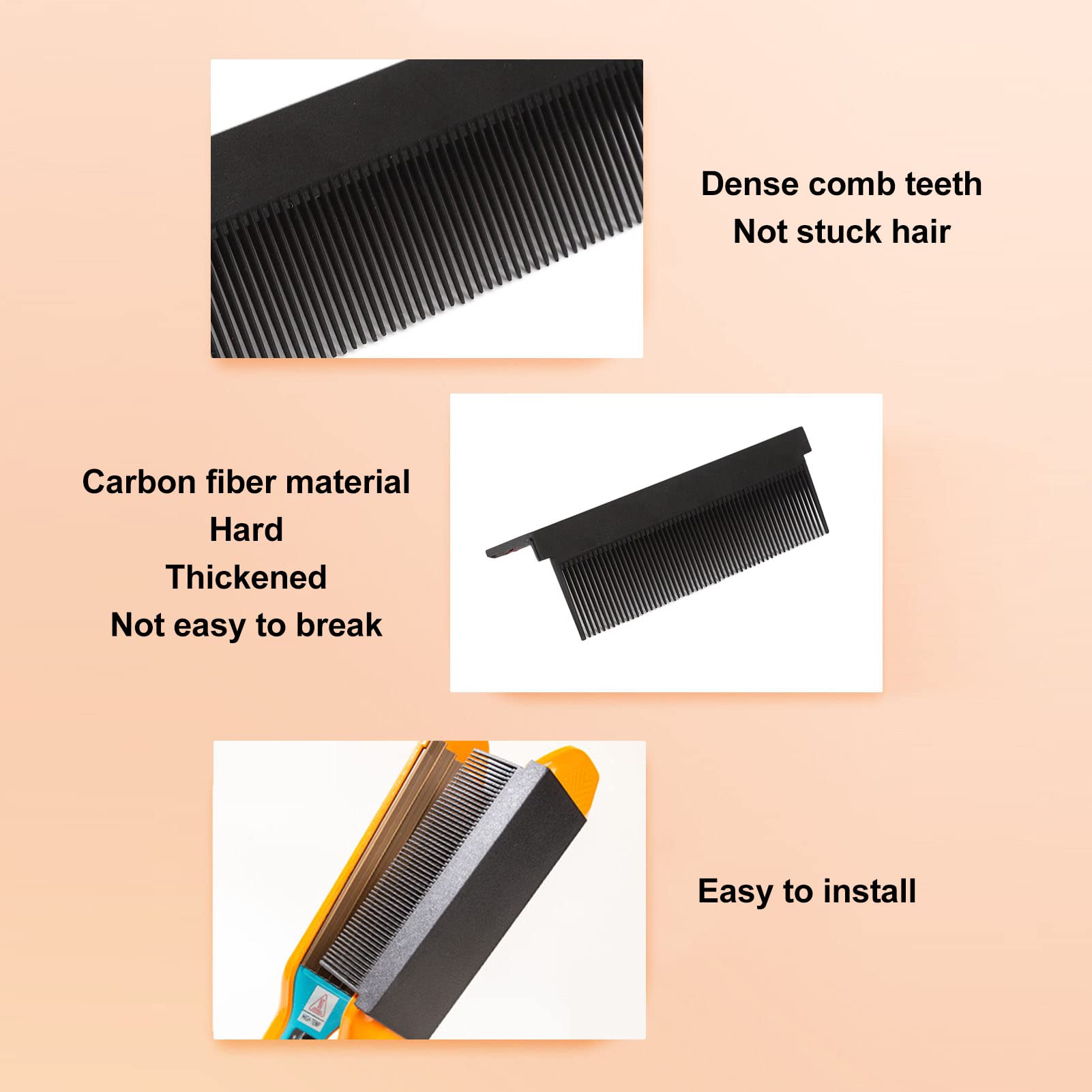 Professional Hair Straightening Comb - Wide Tooth Electric Styling Comb for Smooth & Frizz-Free Hair - Perfect for Home & Salon Use (Black)