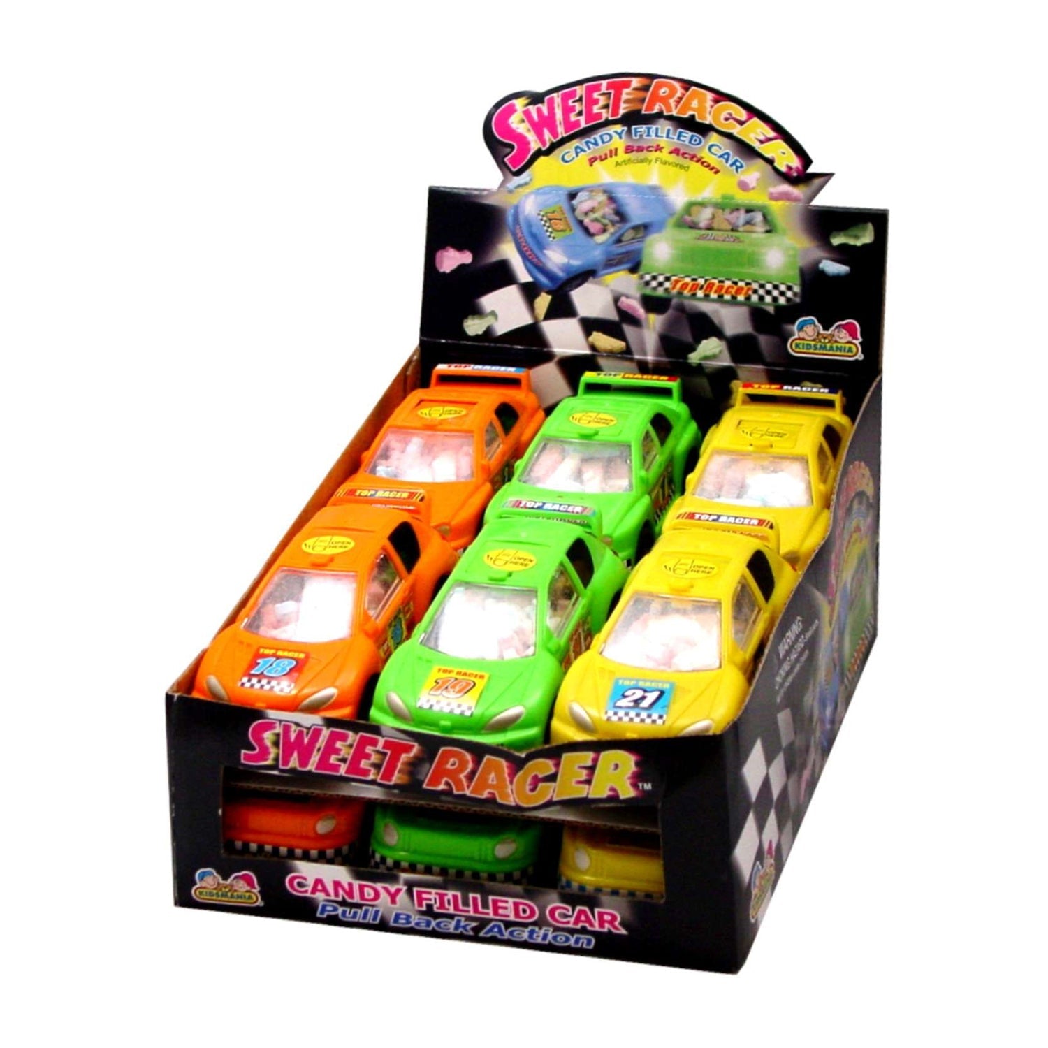 Kidsmania Sweet Racer Toy Cars - 12 Piece Set in Collectible Box | Perfect for Birthday Gifts, Party Favors & Pretend Play