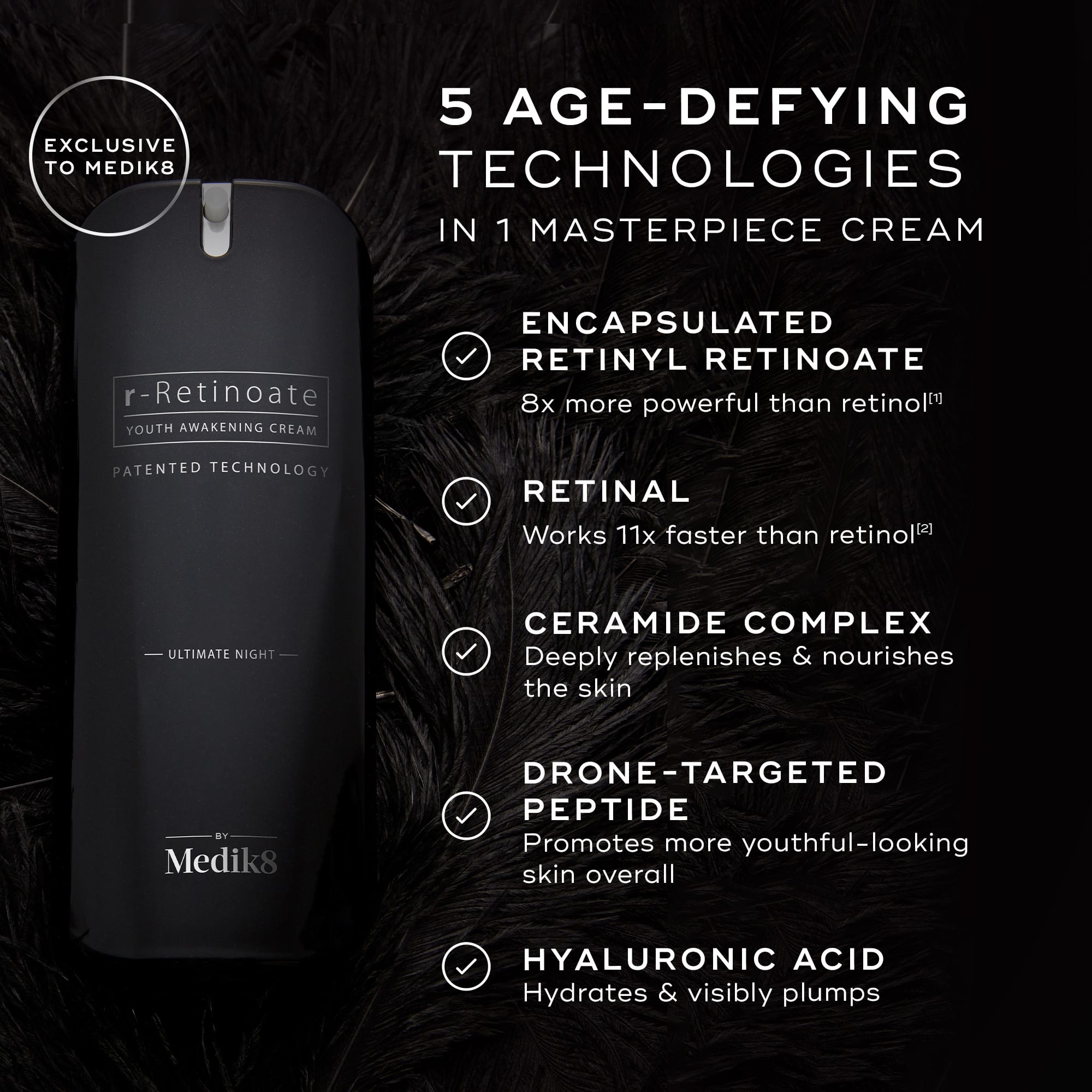 Retinoate™ Ultimate Night Cream - Anti-Aging Night Moisturizer with Retinol for Wrinkles & Fine Lines | Deep Hydration for Dry Skin | Perfect for Nighttime Skincare Routine & Skin Repair While You Sleep