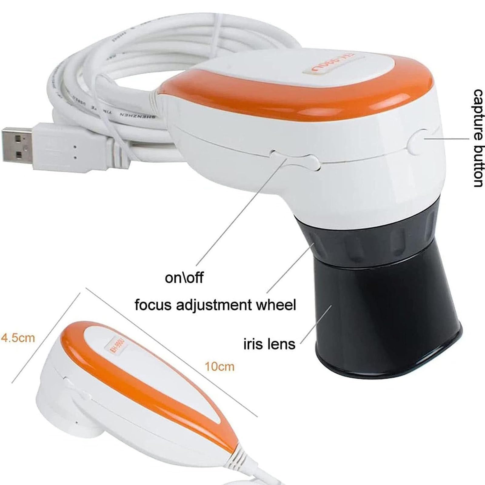 Professional Iridology Camera USB 2.0 with 30x Lens - Portable Left/Right Eye Analyzer for Holistic Health Assessment - Perfect for Naturopaths, Iridologists & Wellness Practitioners