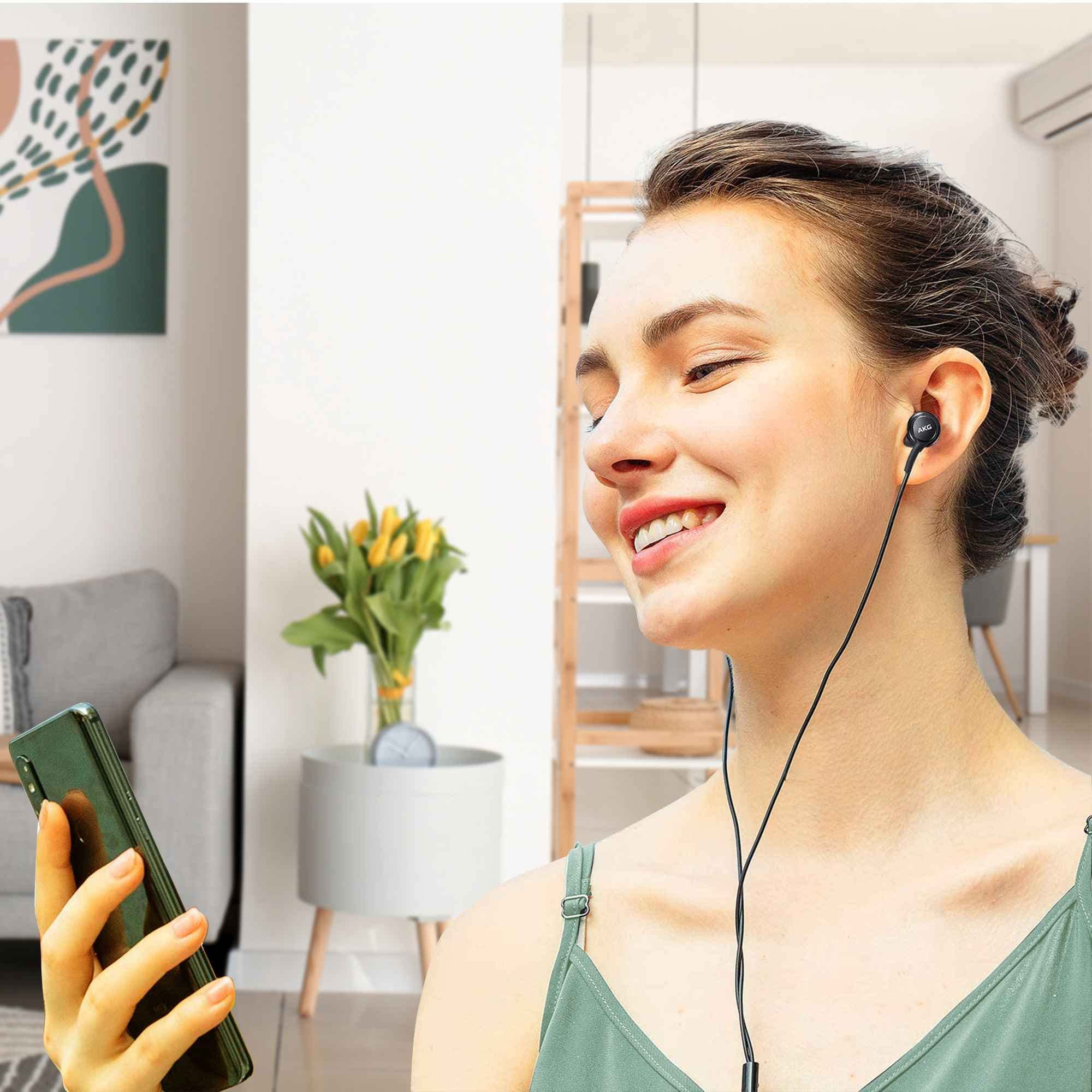 UrbanX Stereo Earbuds with Microphone & Volume Control | Braided Cable Headphones for Infinix Zero 6 Pro | US Warranty Included | Perfect for Gaming, Workouts & Commuting