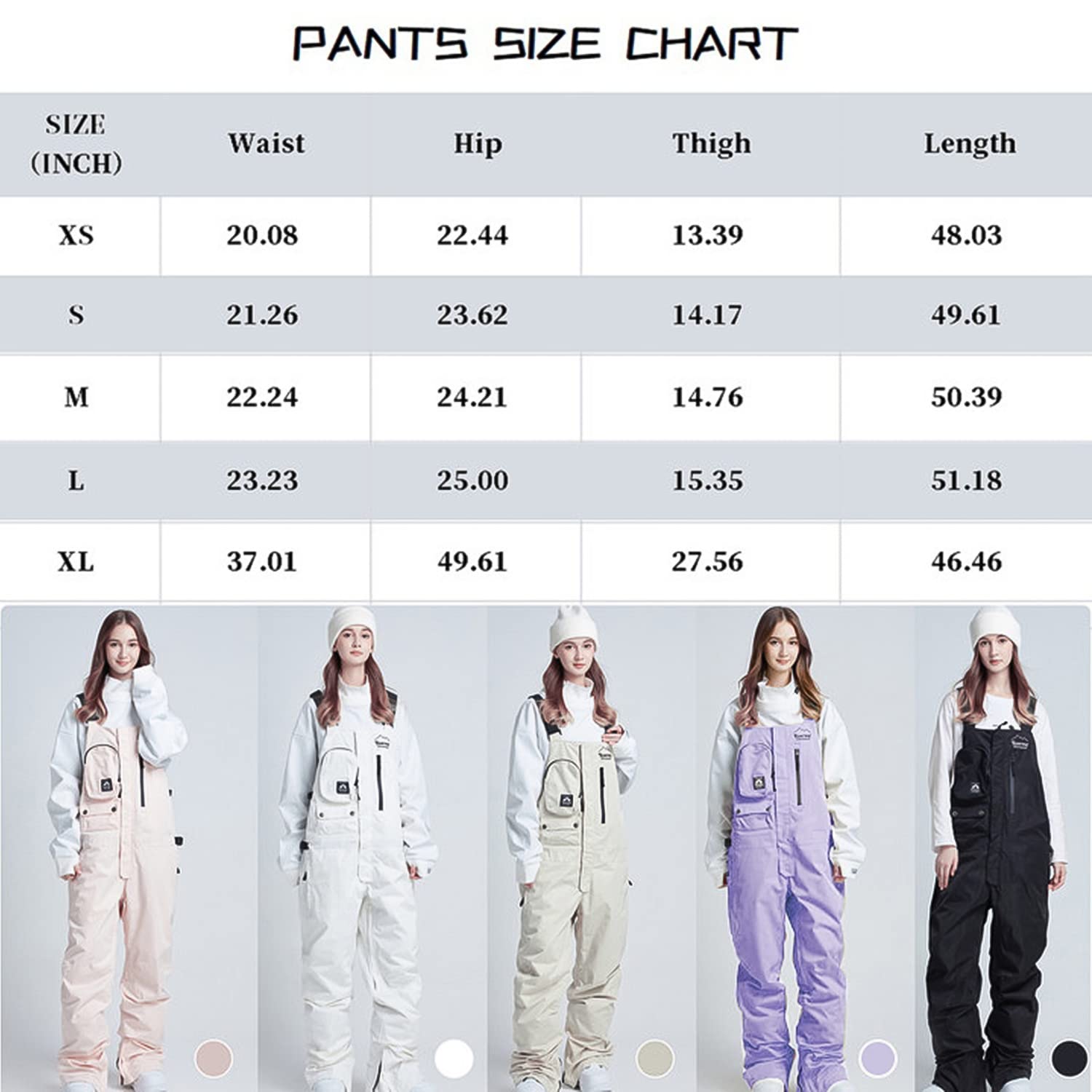 Waterproof Insulated Ski Bib Overalls for Men & Women - Windproof Snow Pants for Skiing, Snowboarding & Outdoor Winter Activities
