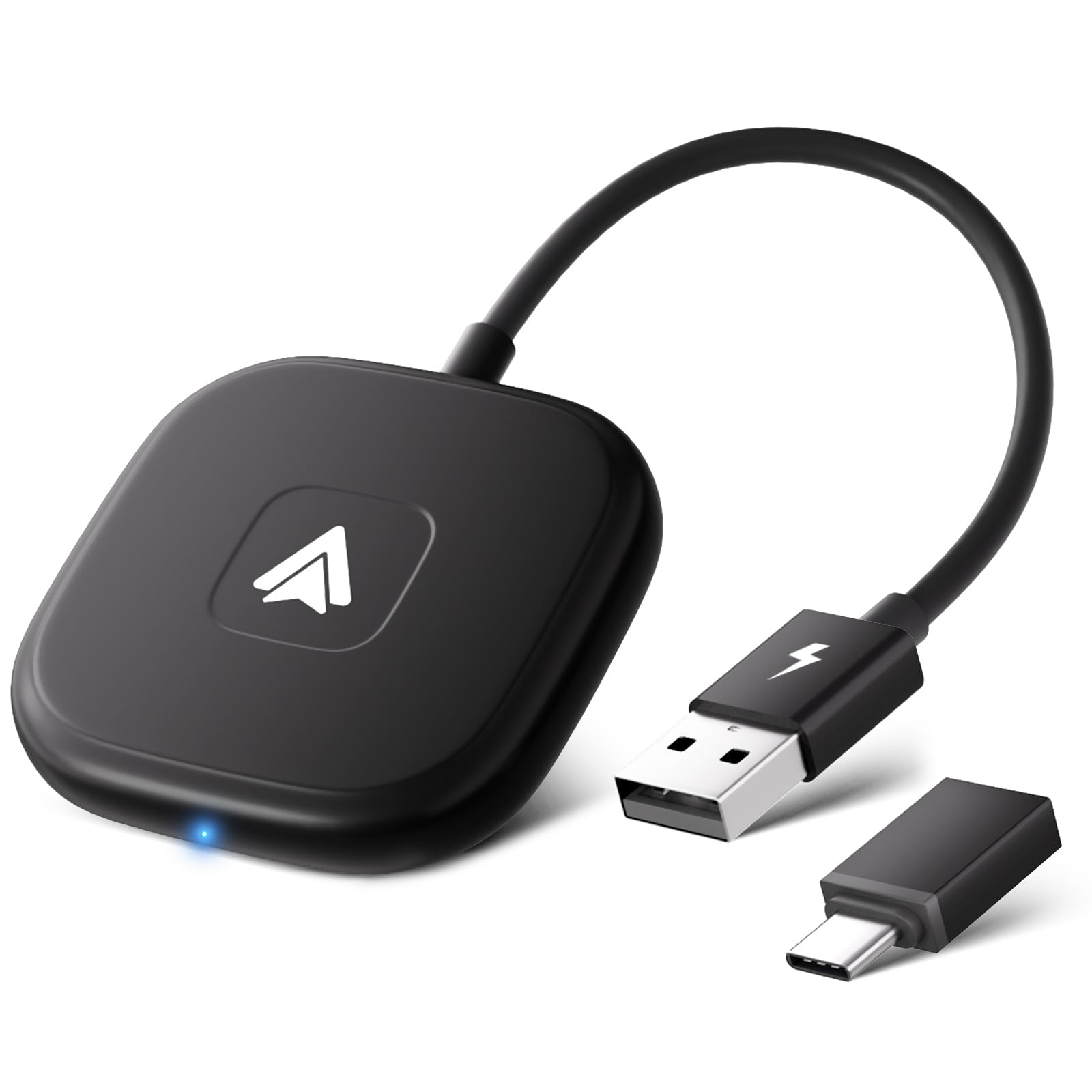 Wireless Android Auto Adapter for Car - USB Dongle Converts Wired to Wireless Android Auto - Compatible with Android 11+ & 98% of Vehicles - Perfect for Hands-Free Navigation, Music & Calls While Driving