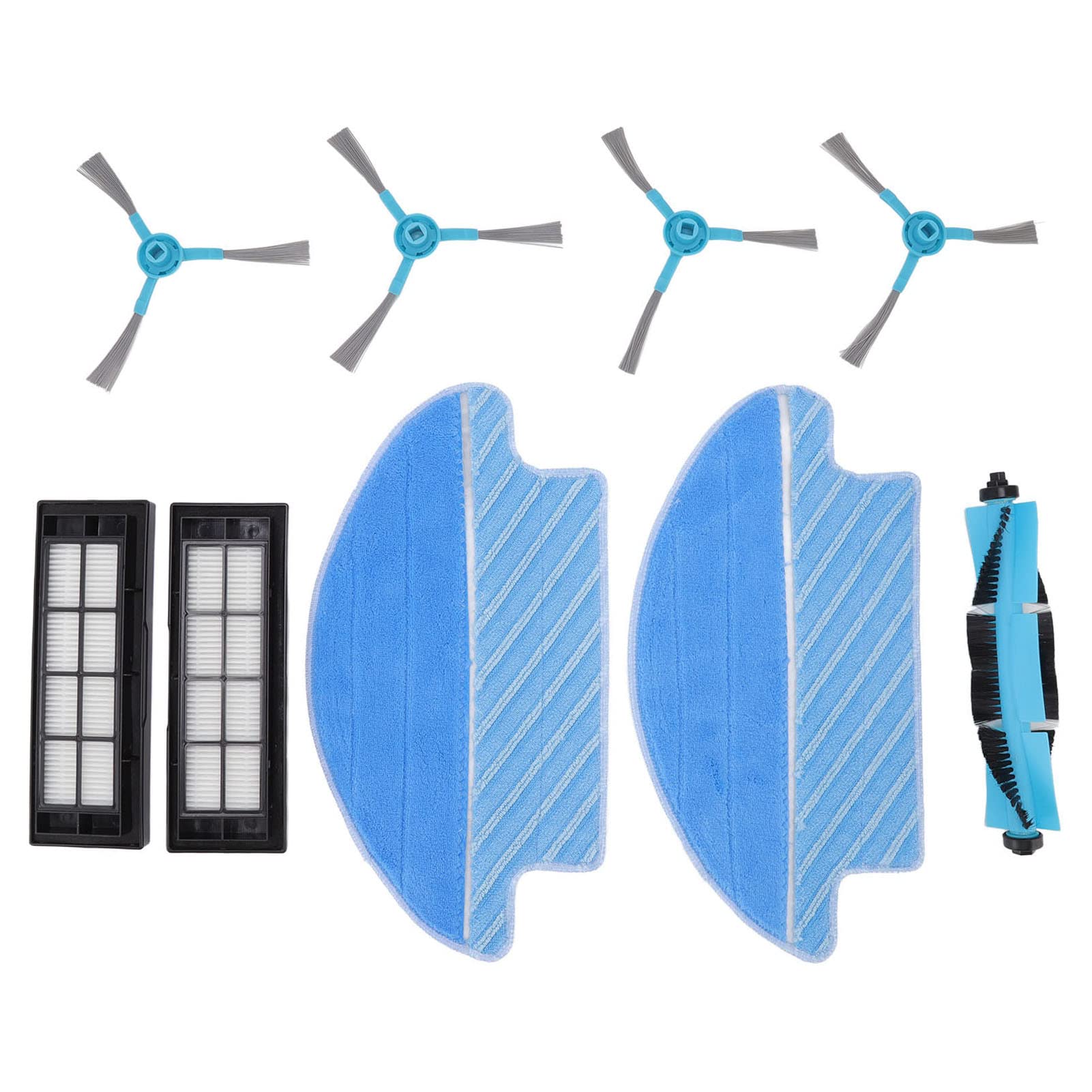 9-Piece Vacuum Cleaner Accessories Kit - Main Brush, Side Brush, HEPA Filter, Mop Pad - Compatible with Conga 3090 Robot Vacuum - Perfect for Home Cleaning & Maintenance