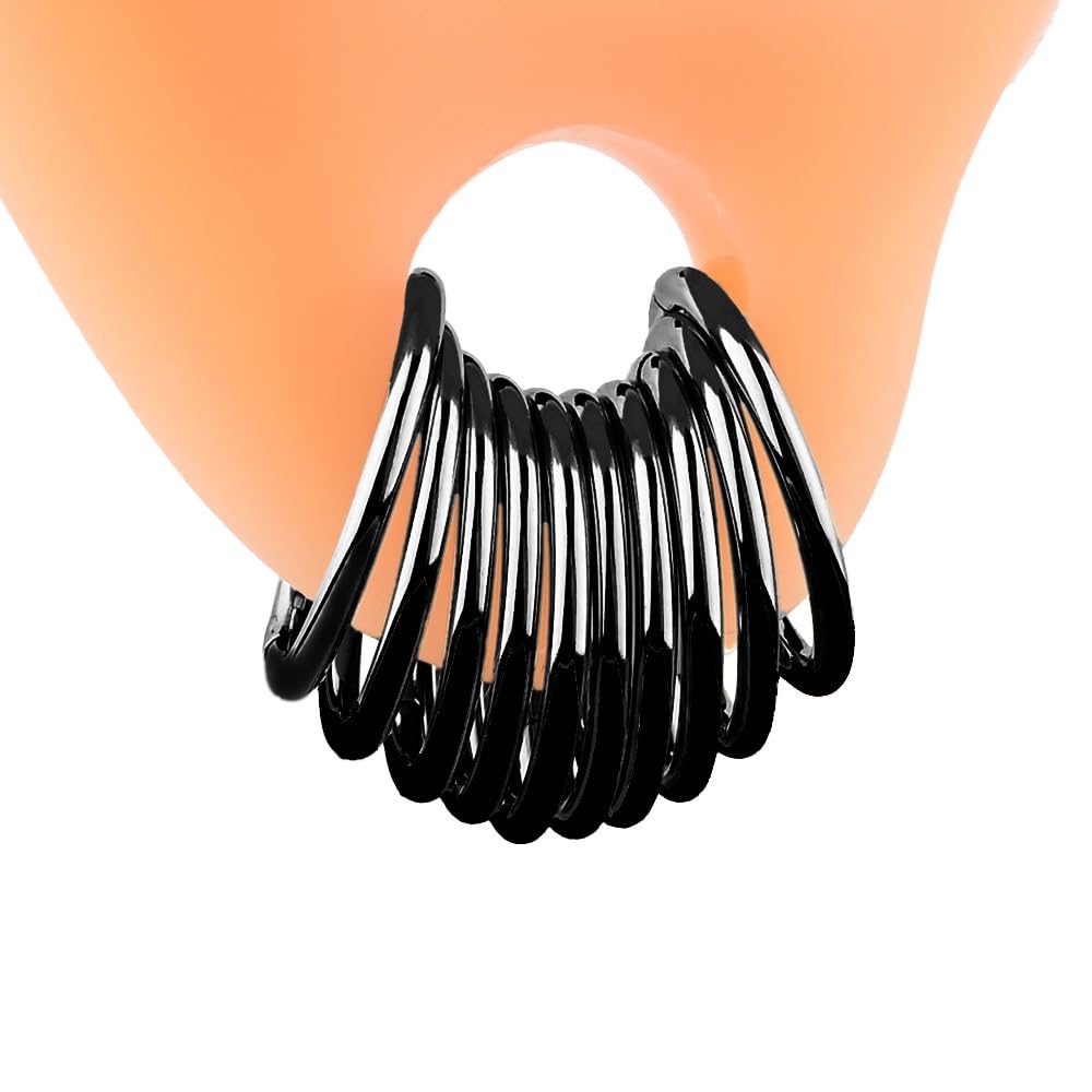 Vankula 10PCS 316L Stainless Steel Seamless Septum Nose Rings & Segment Hoop Body Jewelry Set for Men & Women - Perfect for Stacking, Clickers, Ear Plugs & Hangers - Ideal for Everyday Wear, Parties & Body Piercing Fashion