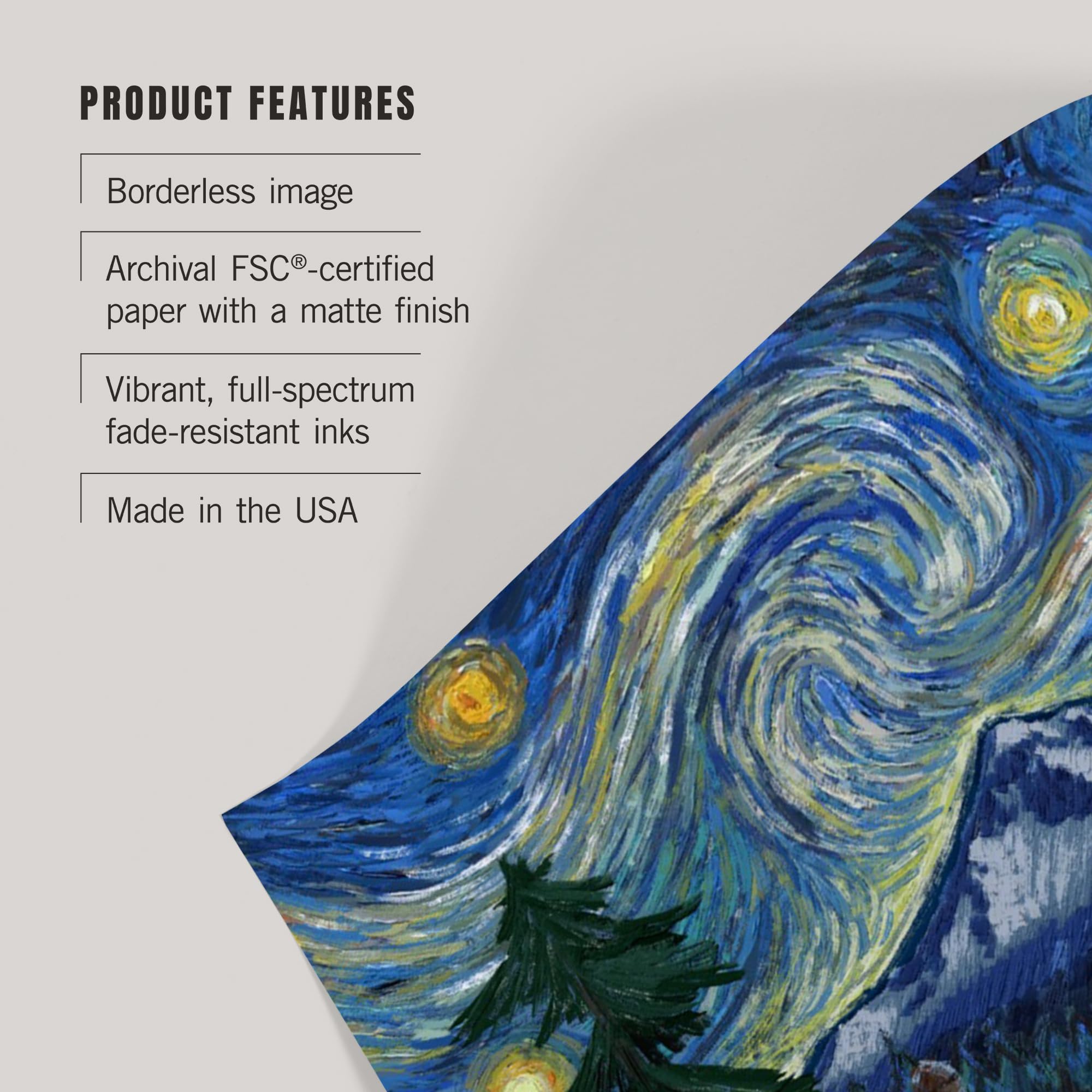 Lantern Press 16x24 Inch Giclee Art Print - Hermiston Oregon Bigfoot Starry Night Wall Decor - Perfect for Living Room, Bedroom & Office