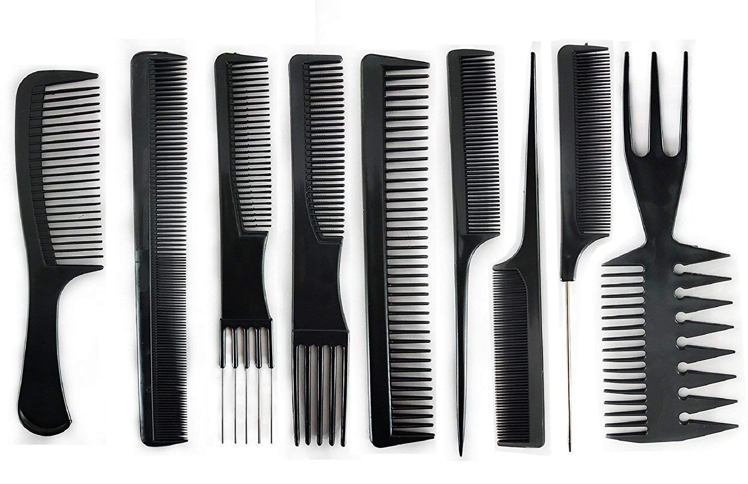APOEM 9-Piece Hair Cutting Comb Set with Scissors & Section Clips - Professional Styling Kit for Women & Girls (Multi-Color) - Perfect for Salon, Home Haircuts & DIY Styling