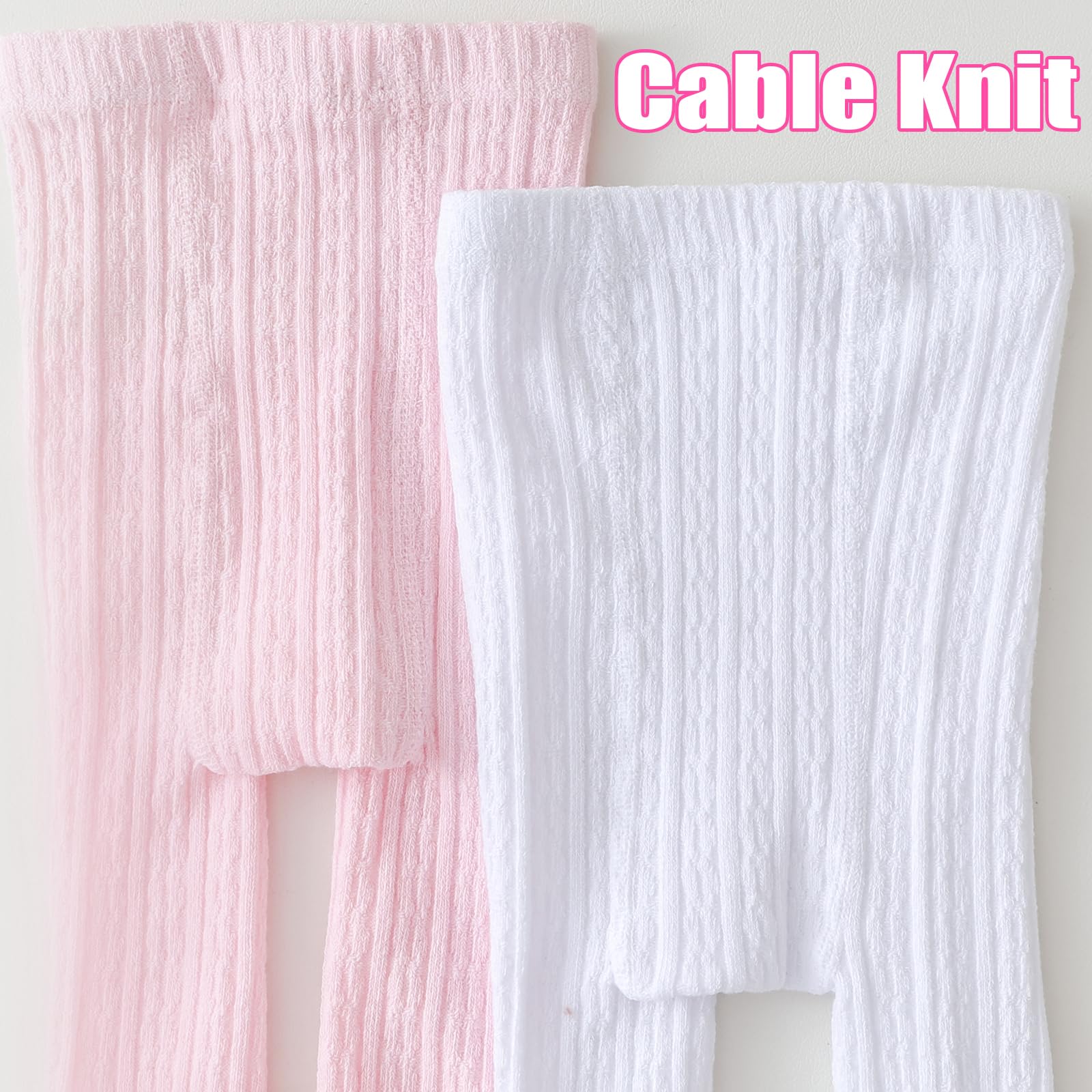 **Baby Cable Knit Cotton Tights for Toddlers - Warm Soft Leggings & Stockings - Perfect for Winter, Playtime, and Everyday Comfort**