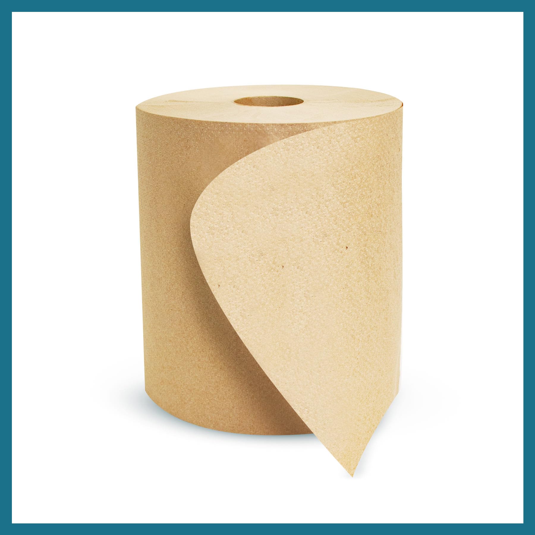 Morsoft by Morcon R6800 Universal Hardwound Roll Towels - 6 Rolls x 800 ft Brown Recycled Paper Towels (100% Post-Consumer Fibers) - Ideal for Commercial Kitchens, Restaurants & Office Break Rooms