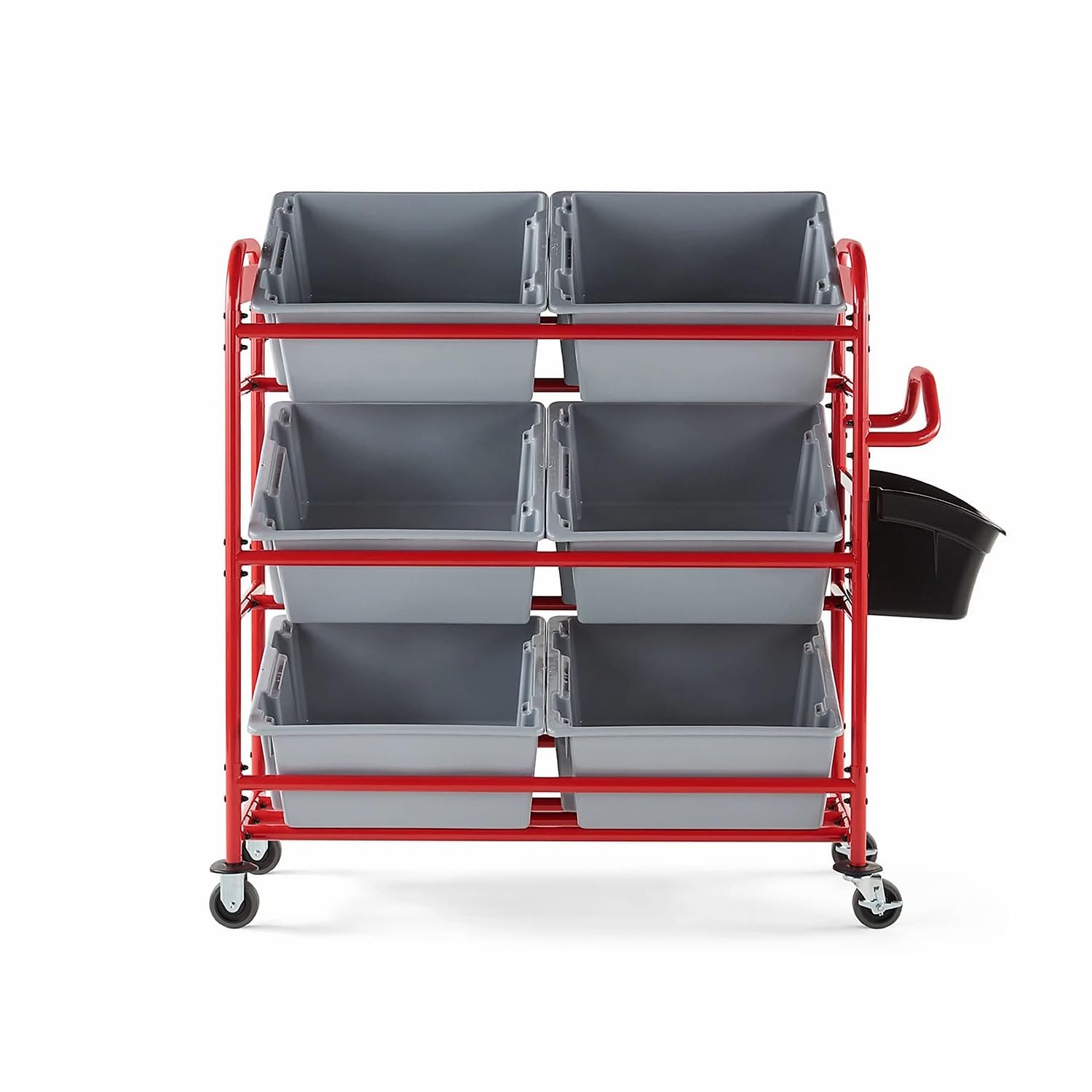 Rubbermaid Commercial Tote Picking Cart - Heavy Duty Storage Bracket Holds 18 Totes | Warehouse Organization, Retail Stocking, Industrial Storage Solution
