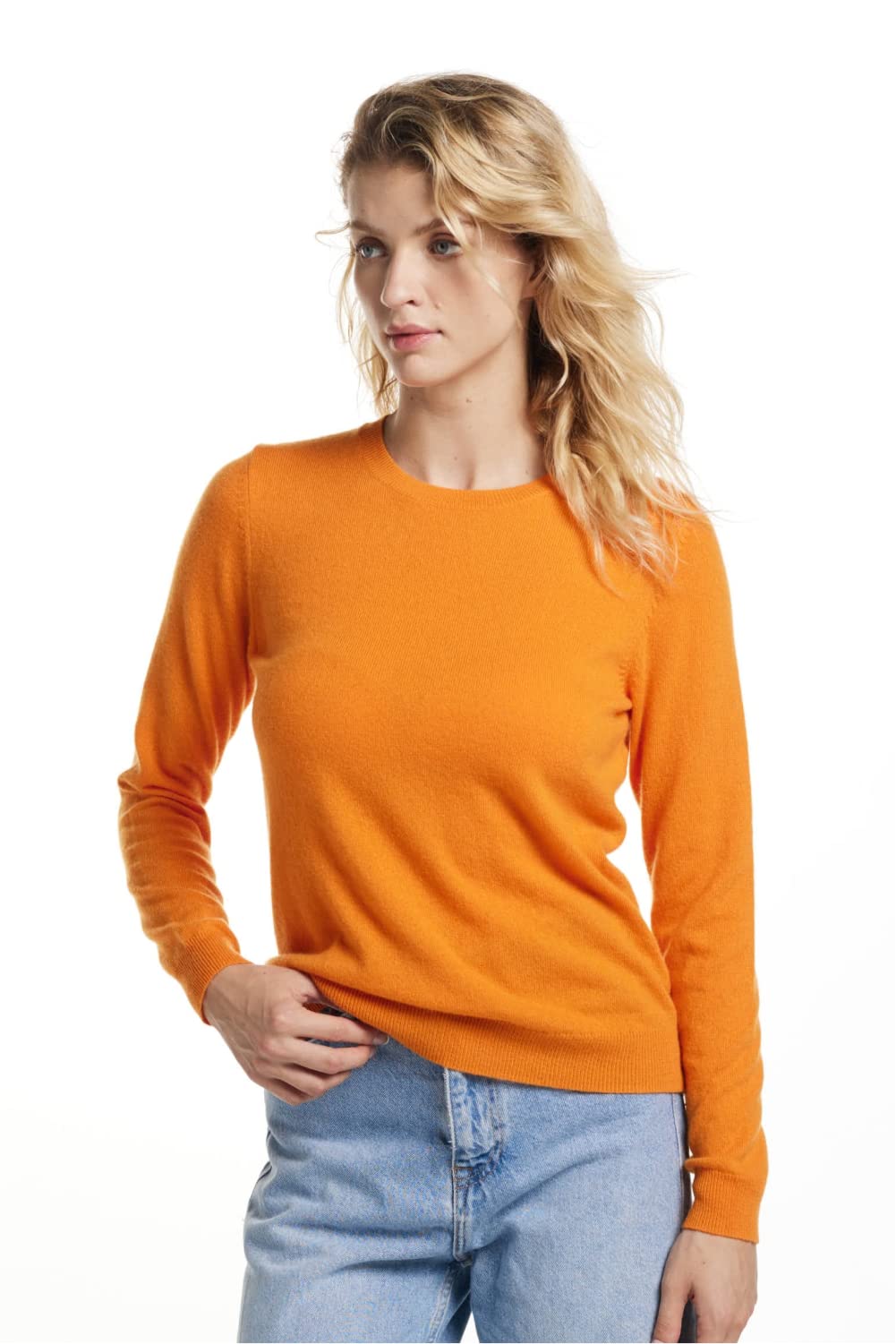 EURKEA 100% Cashmere Sweater for Women | Soft Winter Pullover Crewneck | Cozy Cold Weather Top | Perfect Holiday Gift for Her | Office & Casual Wear