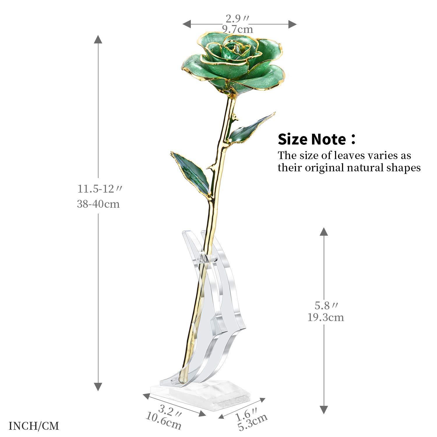 24K Gold Plated Real Rose in Glass Dome - Luxury Romantic Gift for Her, Wife, Girlfriend, Anniversary, Valentine's Day - Home Decor & Wedding Table Centerpiece